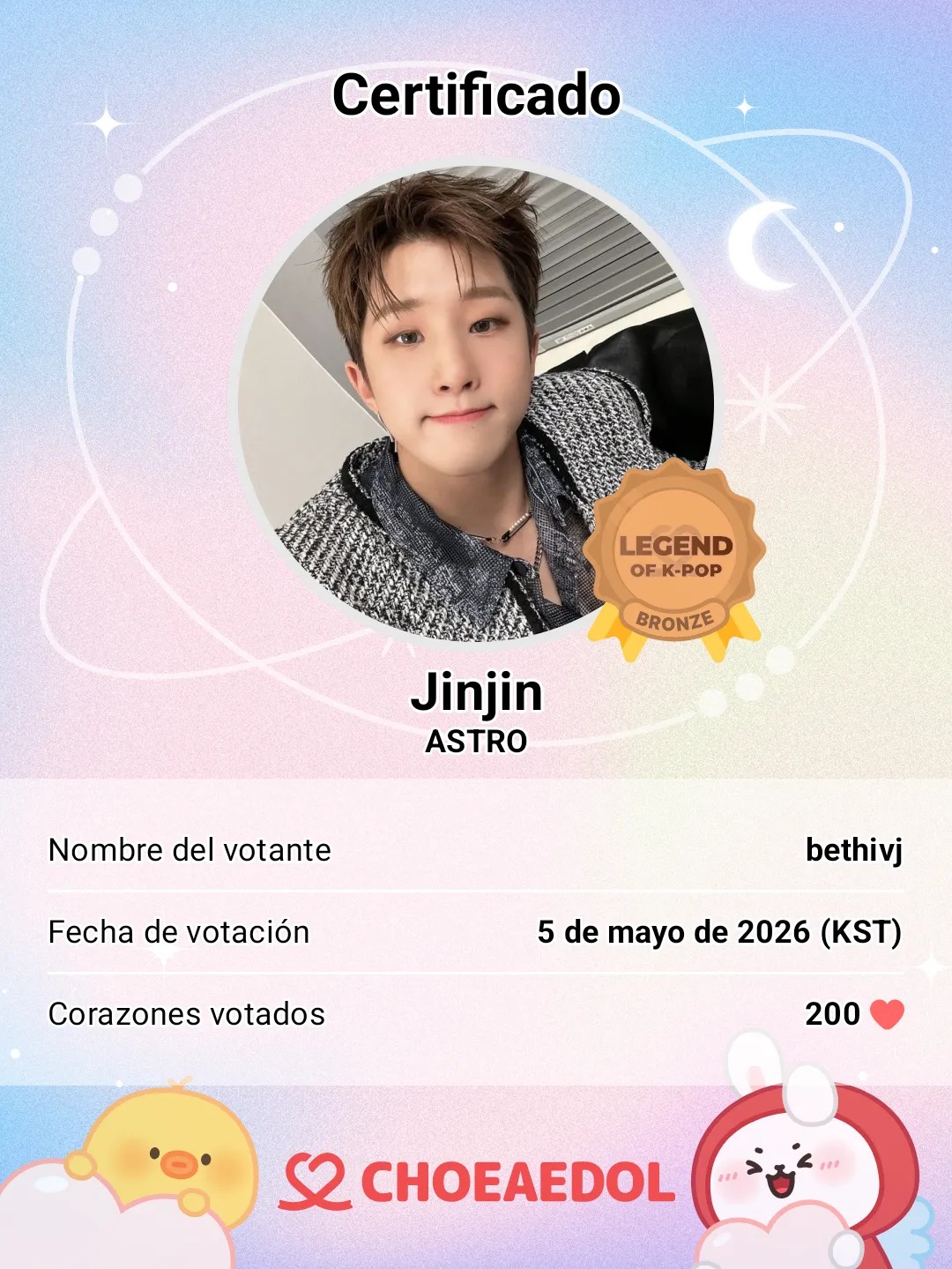A moment captured by Jinjin (ASTRO)'s fan