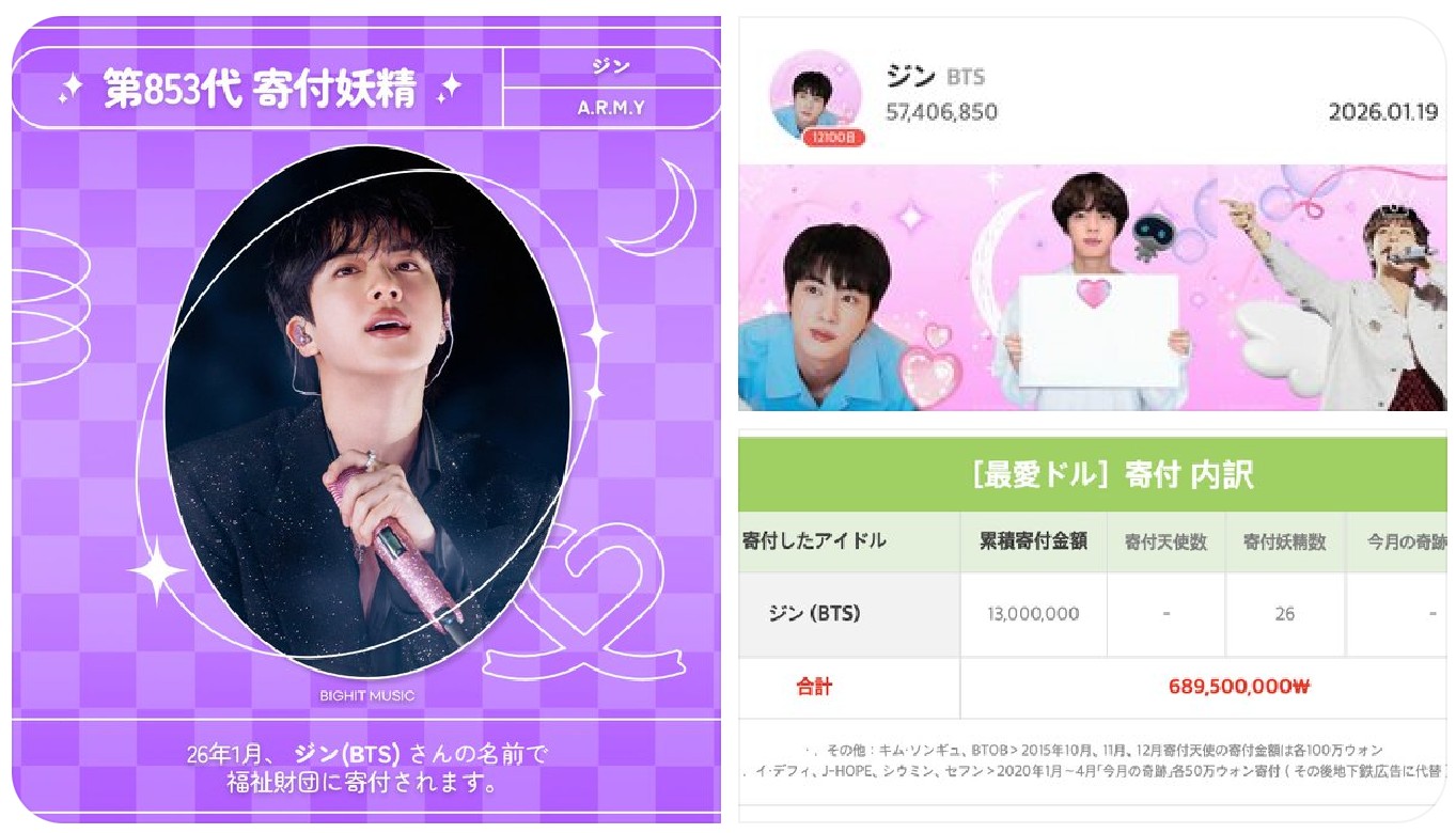 A moment captured by Jin (BTS)'s fan