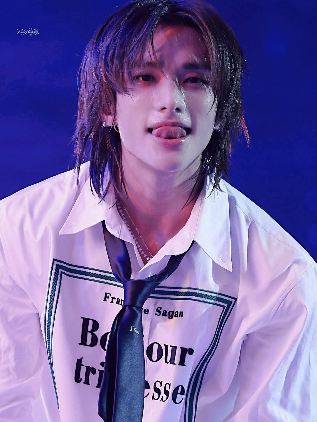 A moment captured by Hyunjin (Stray Kids)'s fan