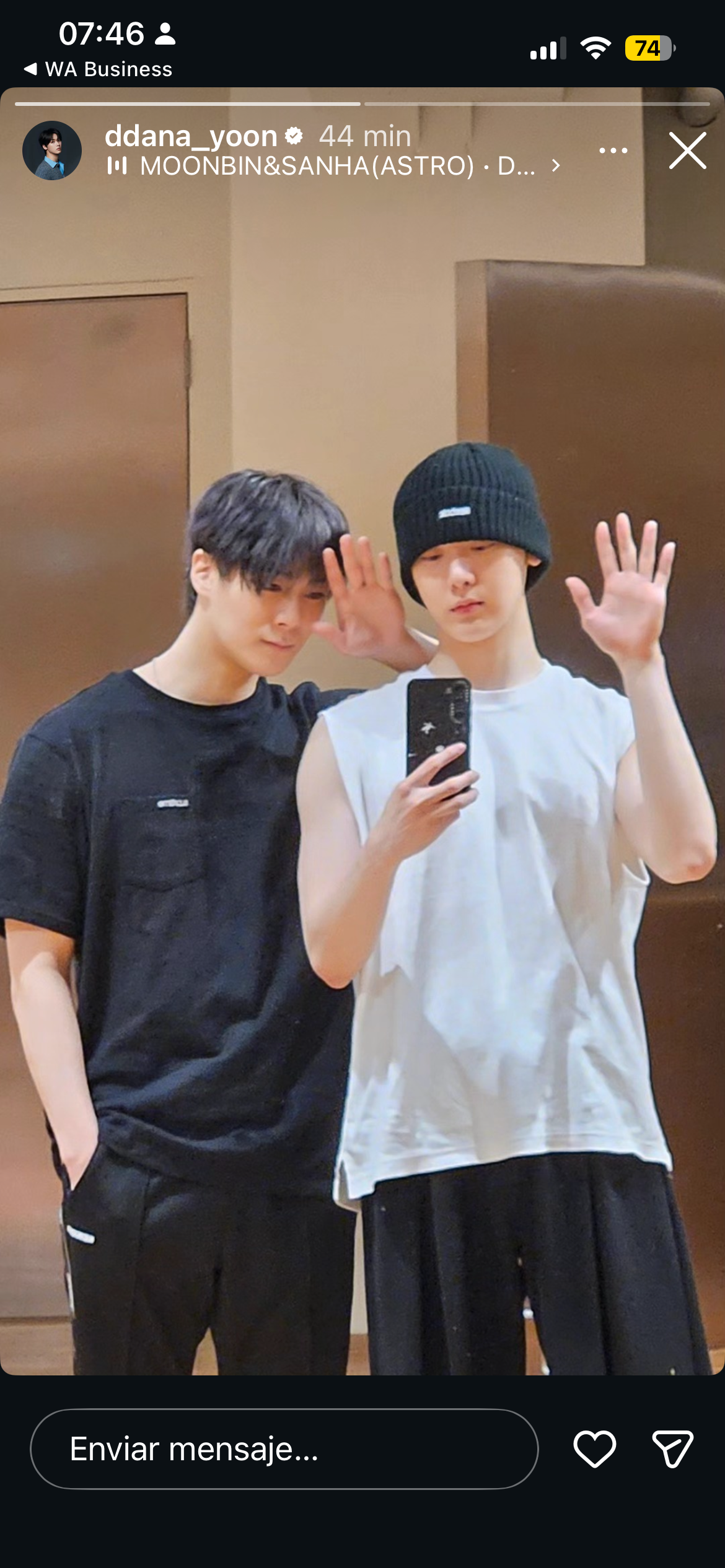 A moment captured by Moonbin (ASTRO)'s fan