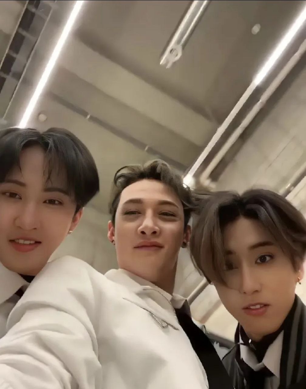 A moment captured by Stray Kids's fan