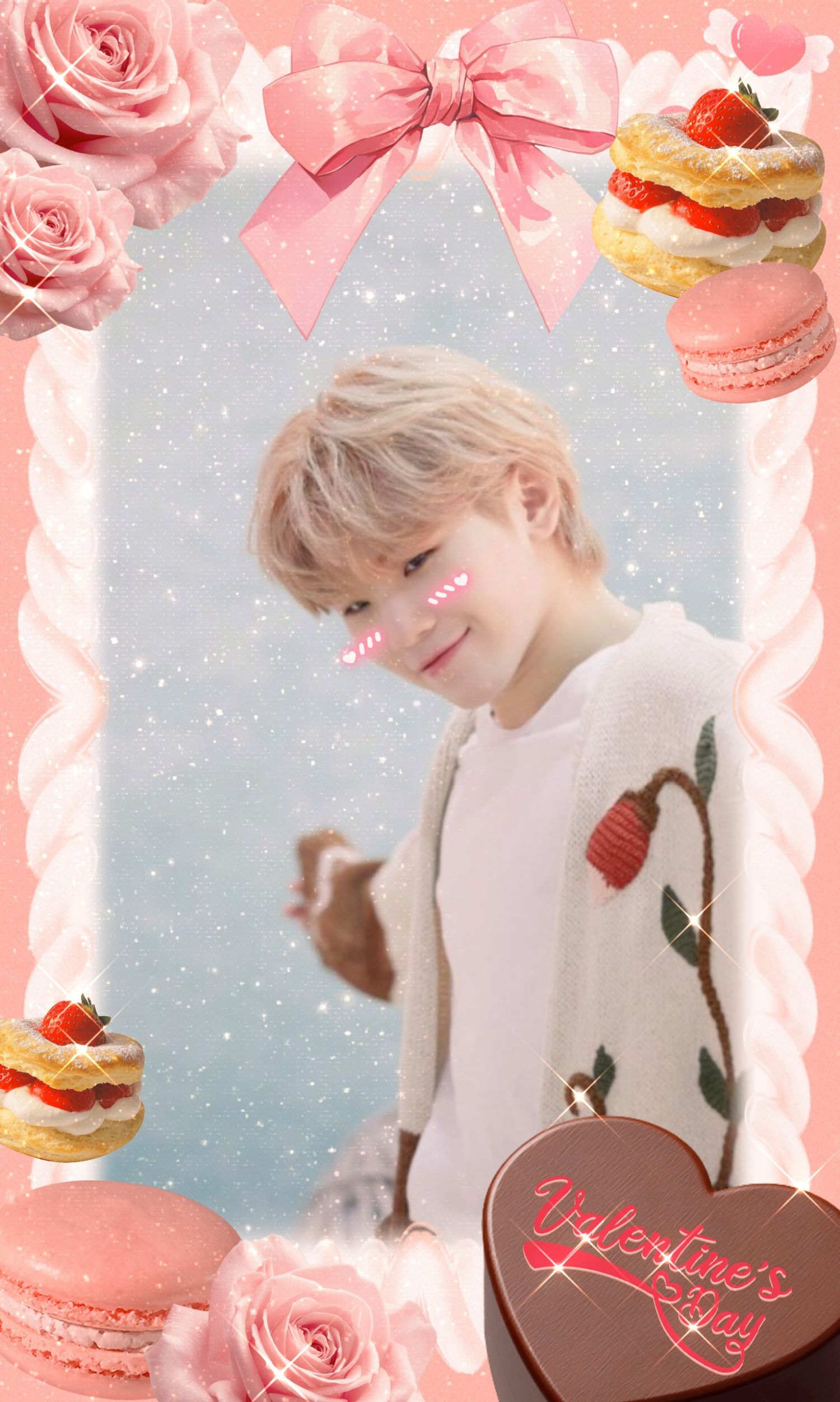 A heartfelt wallpaper shared by Woozi (SEVENTEEN)'s fans