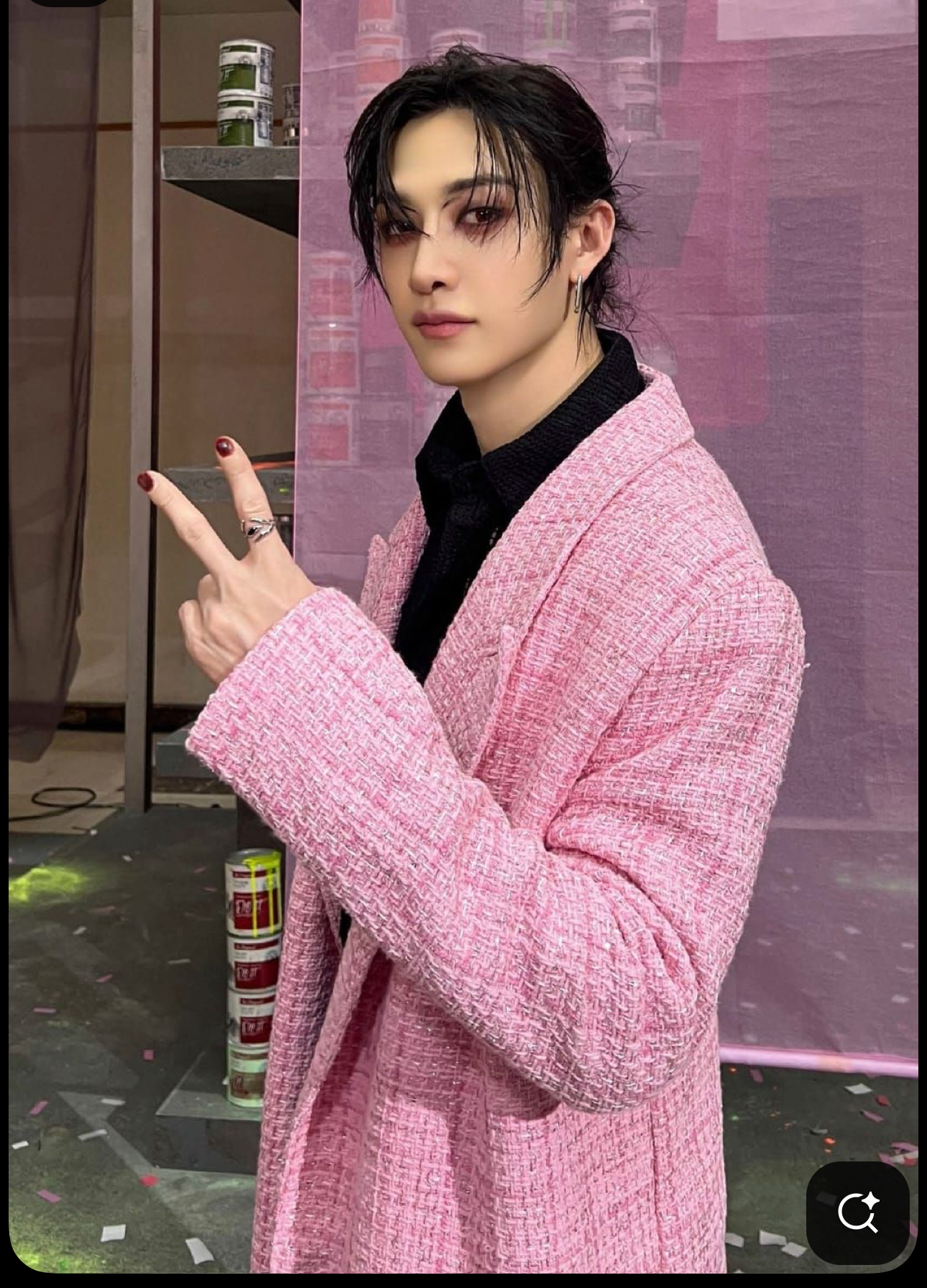 A moment captured by Bang Chan (Stray Kids)'s fan