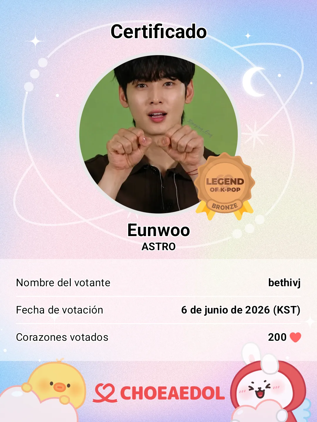 A moment captured by Eunwoo (ASTRO)'s fan