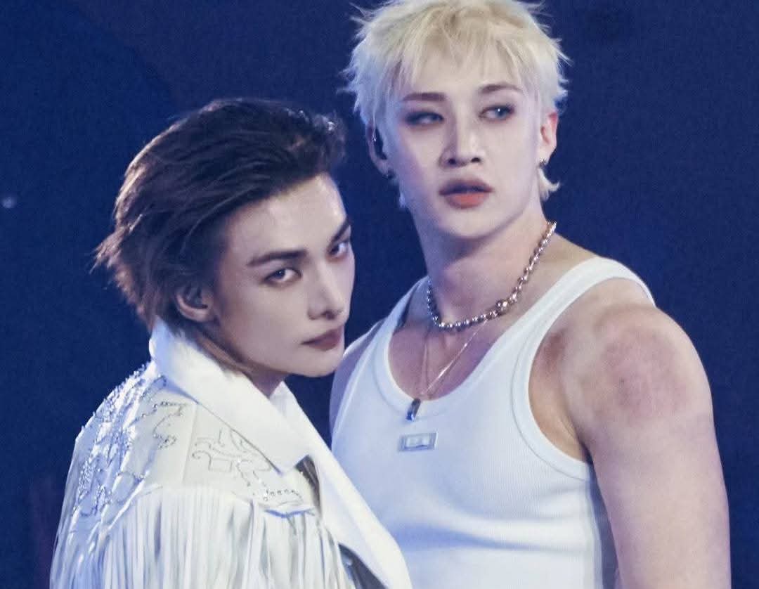 A moment captured by Stray Kids's fan