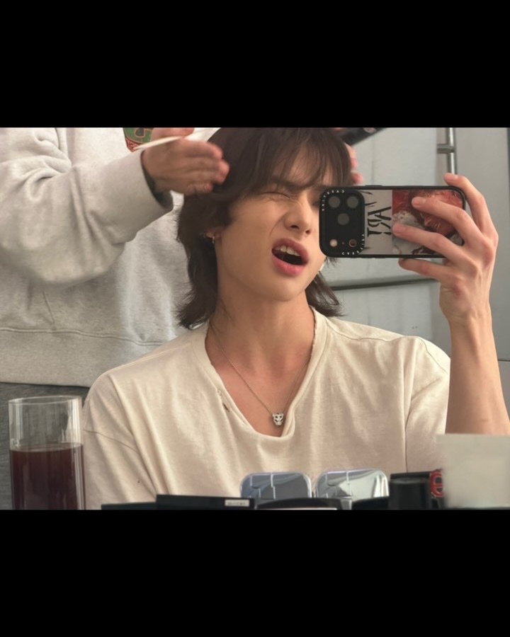 Recent activity shot of Hyunjin (Stray Kids)