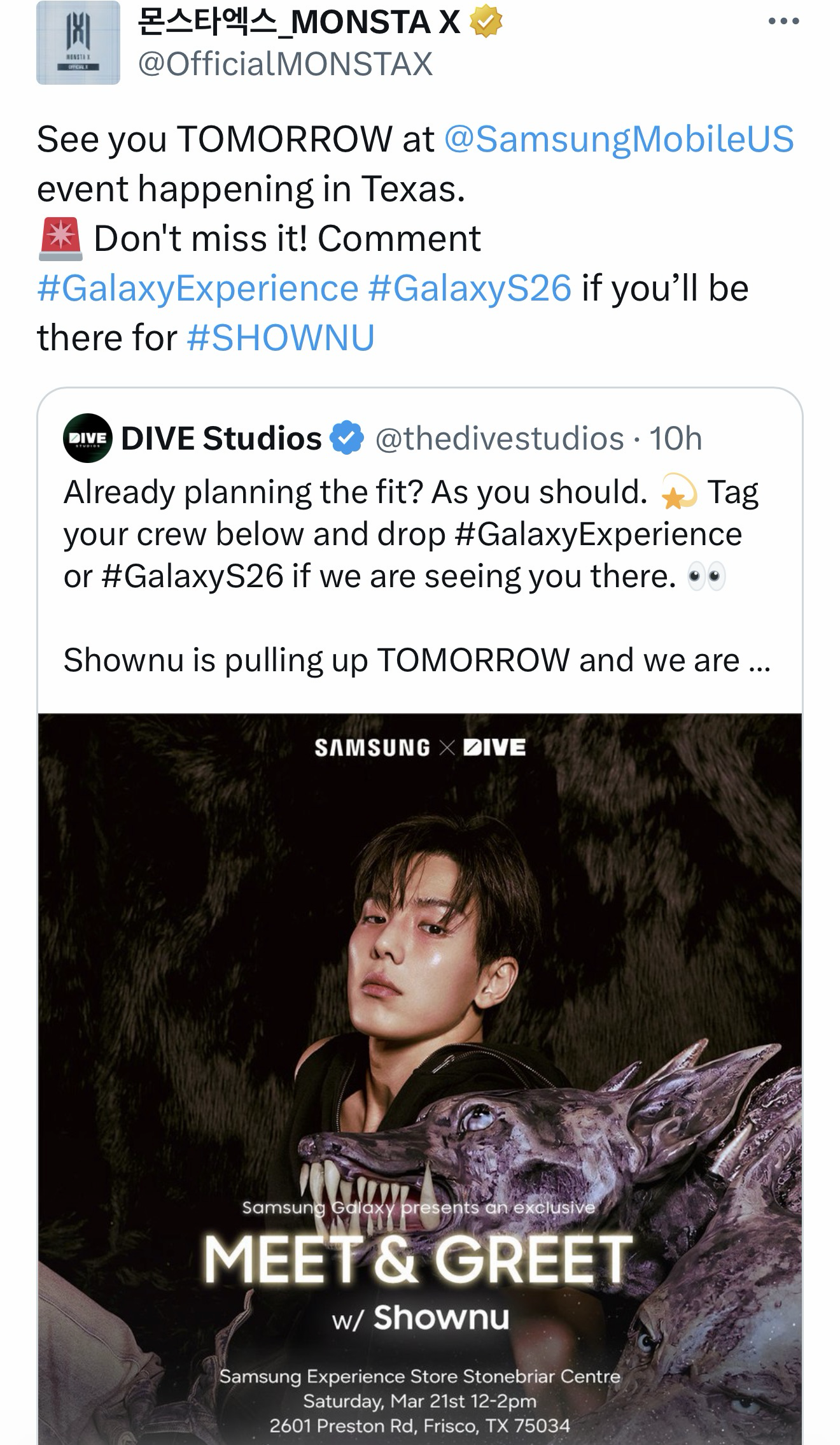 Shownu (MONSTA X)粉絲拍下的瞬間