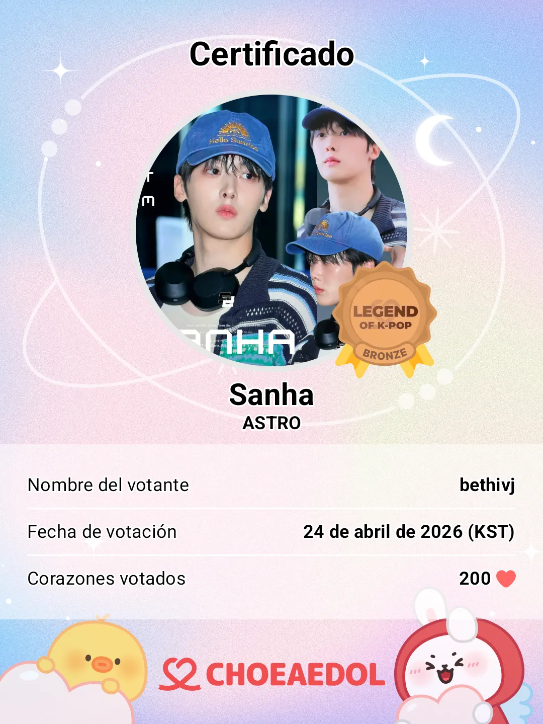 A moment captured by Sanha (ASTRO)'s fan