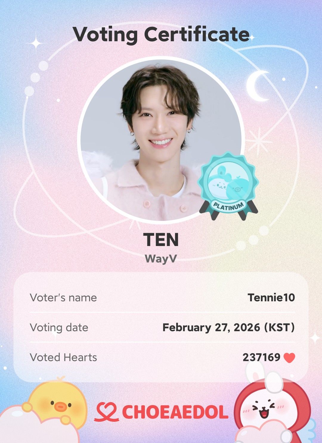 Recent activity shot of TEN (WayV)