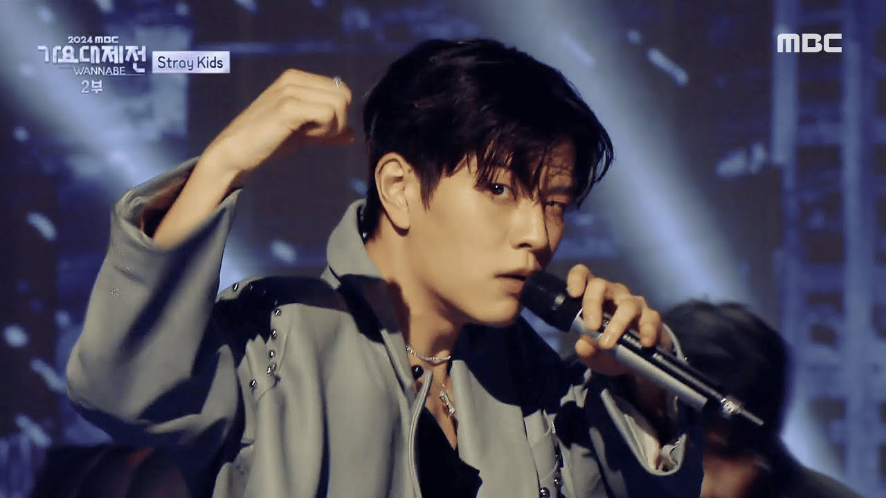 A moment captured by Stray Kids's fan