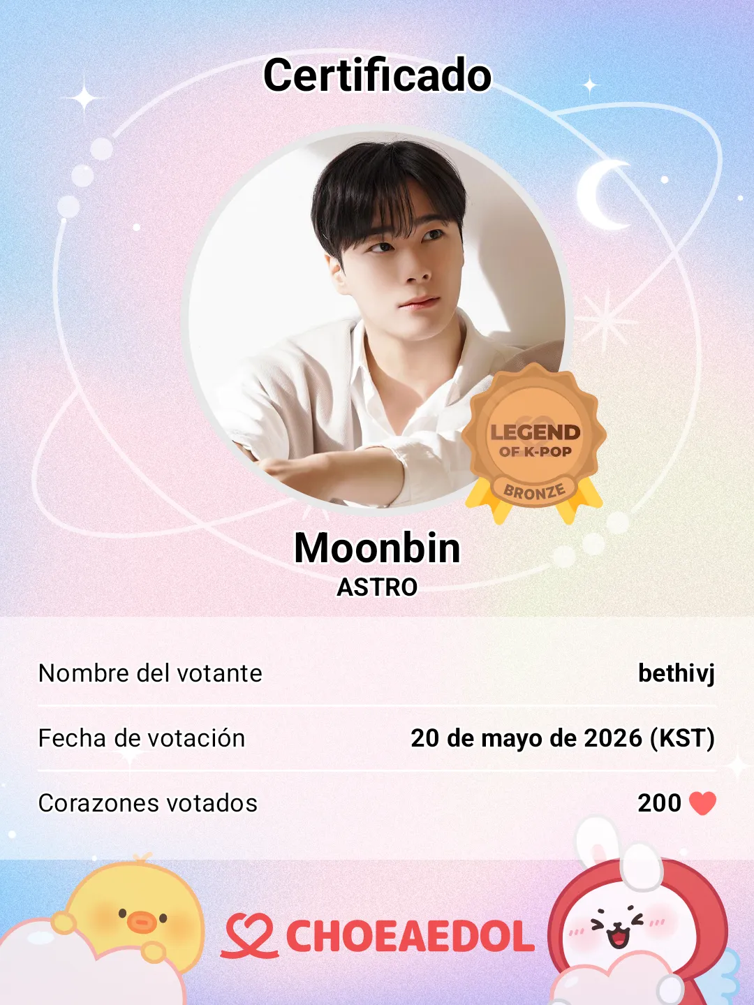 A moment captured by Moonbin (ASTRO)'s fan