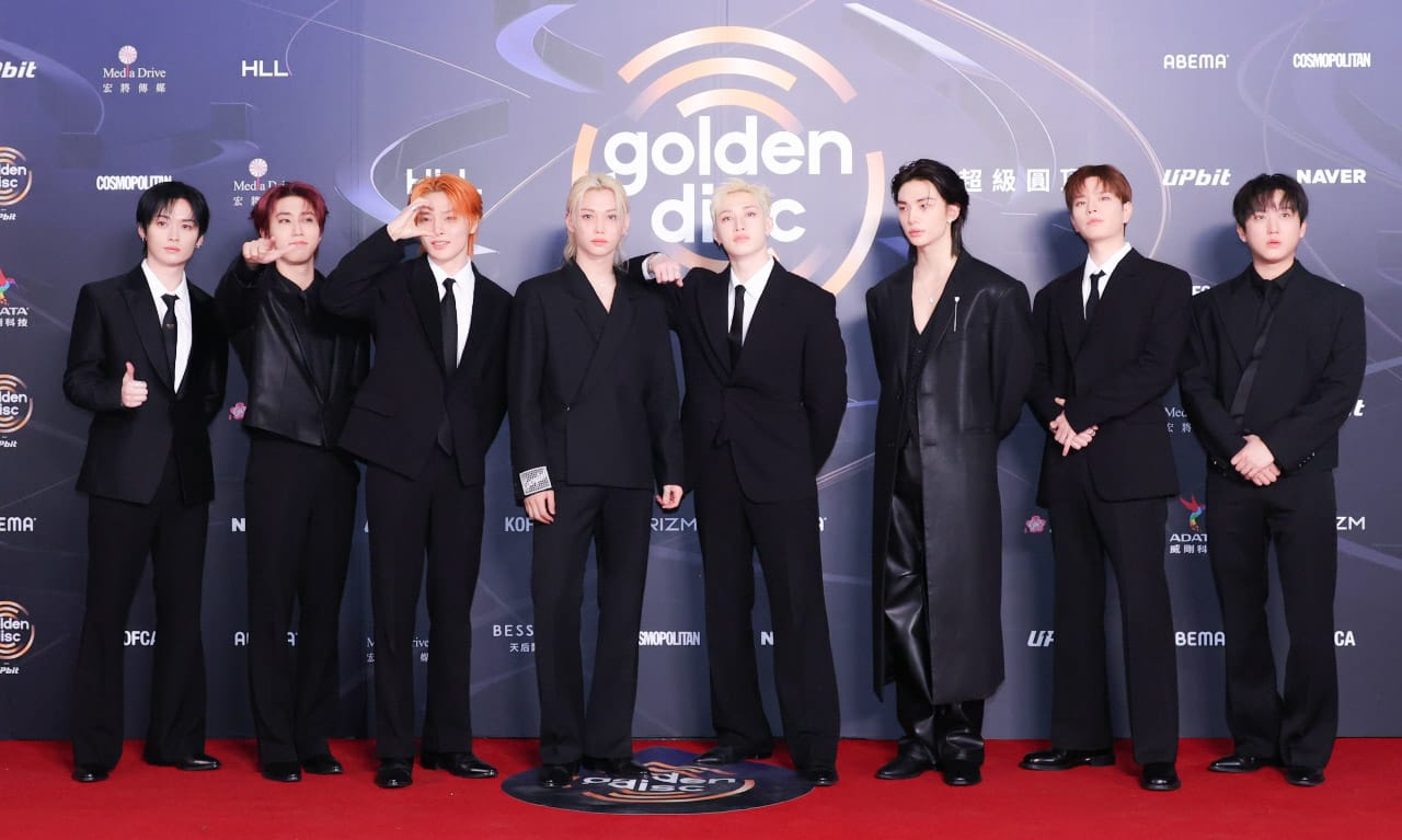 A moment captured by Stray Kids's fan