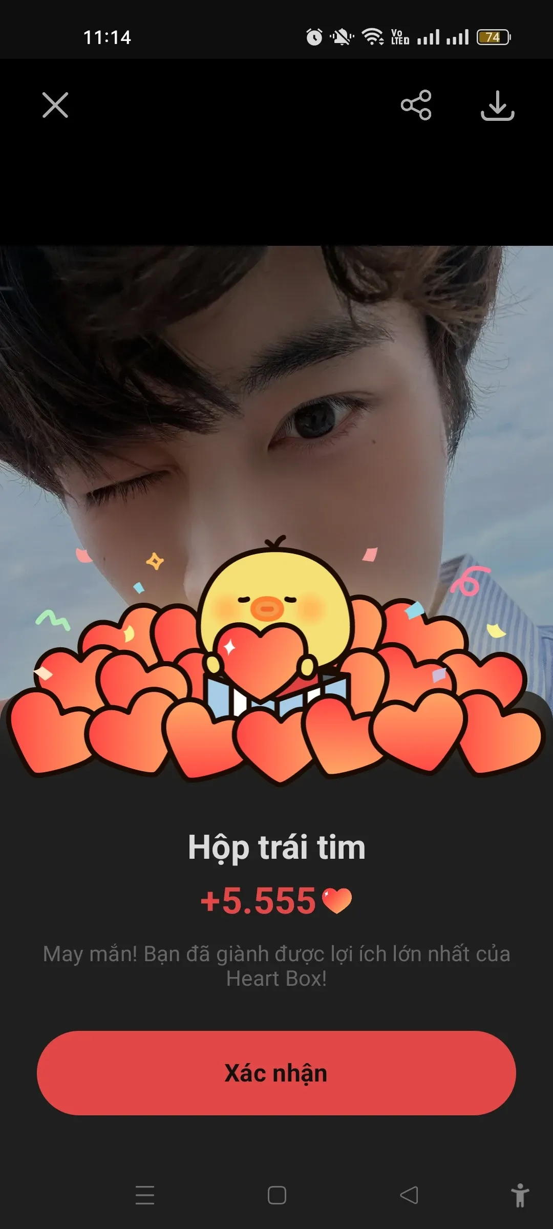 A heartfelt wallpaper shared by Hanbin (TEMPEST)'s fans