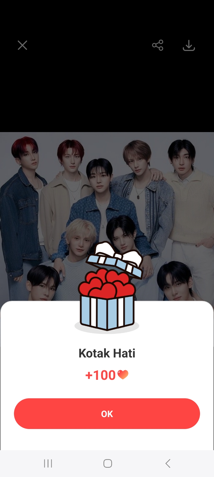 A heartfelt wallpaper shared by XODIAC's fans