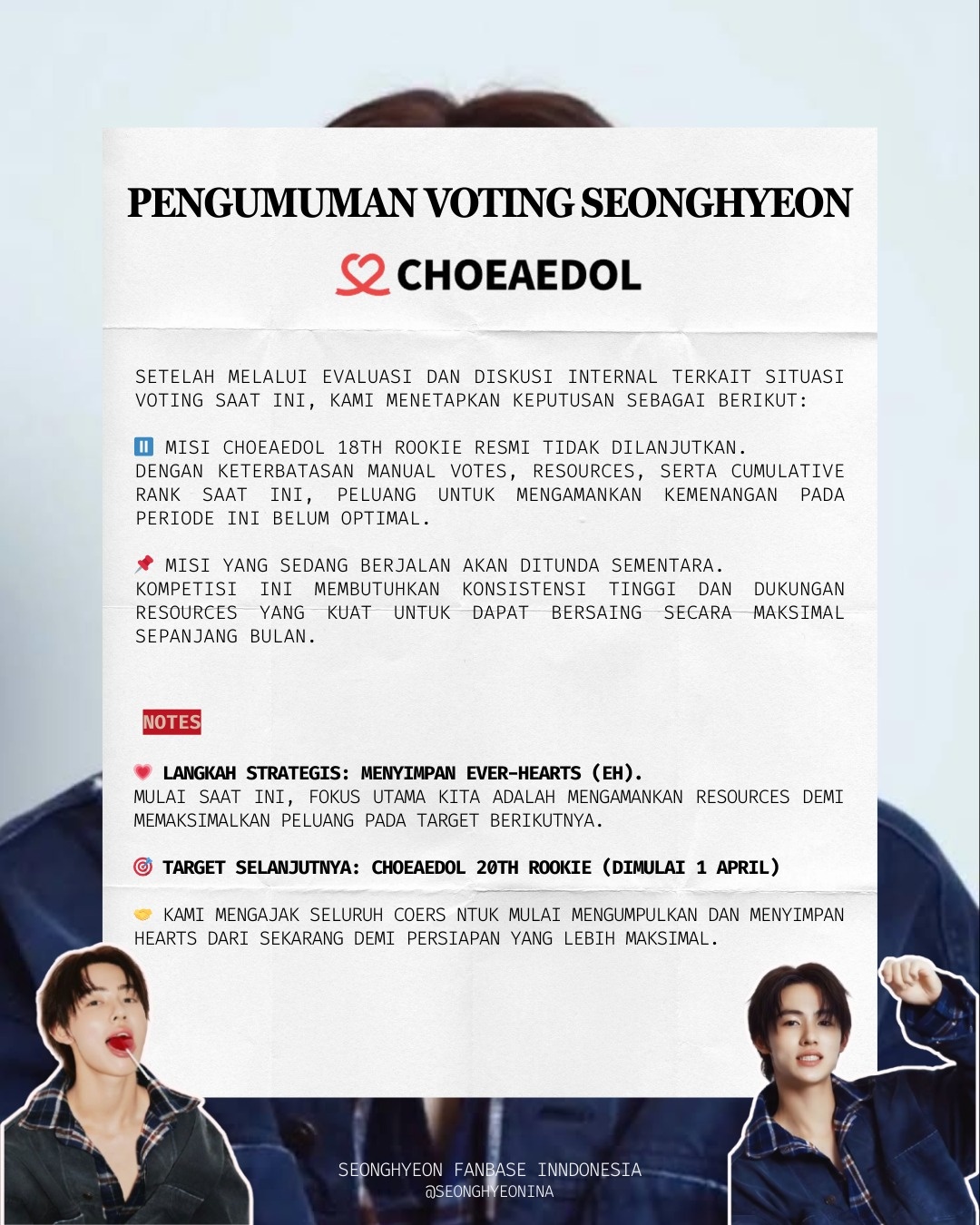 Postingan meledak di komunitas Choeaedol