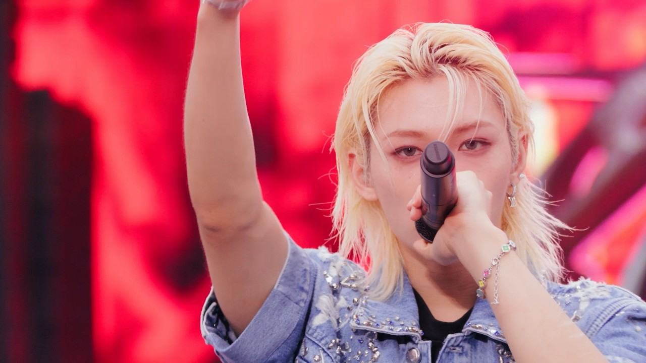 A moment captured by Stray Kids's fan