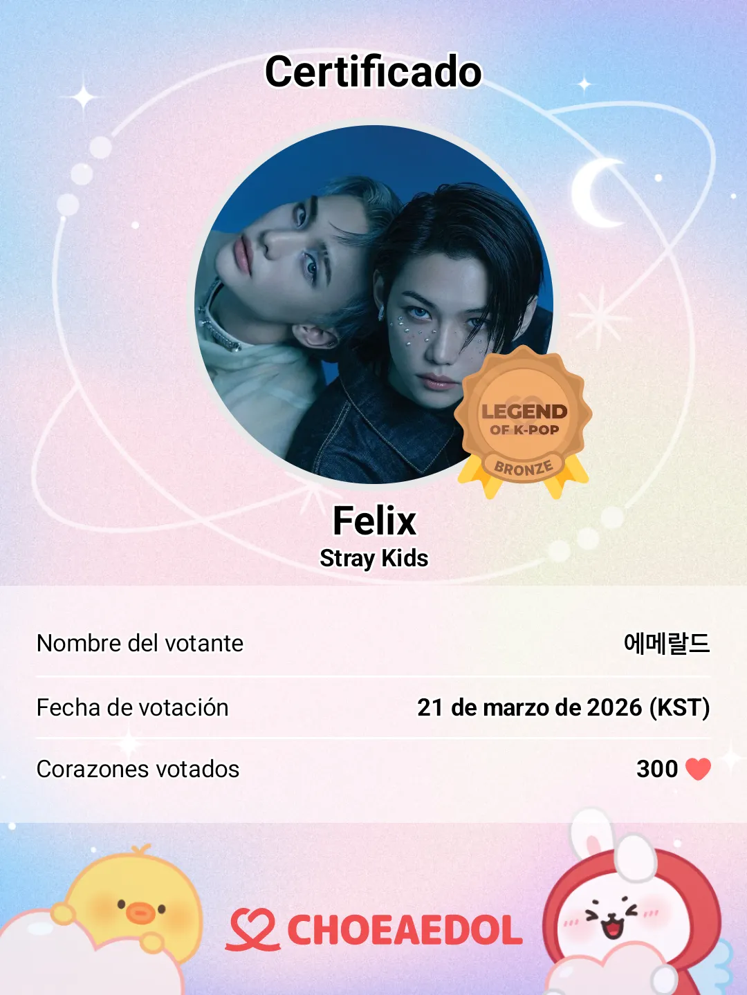 Latest photo of Felix (Stray Kids)