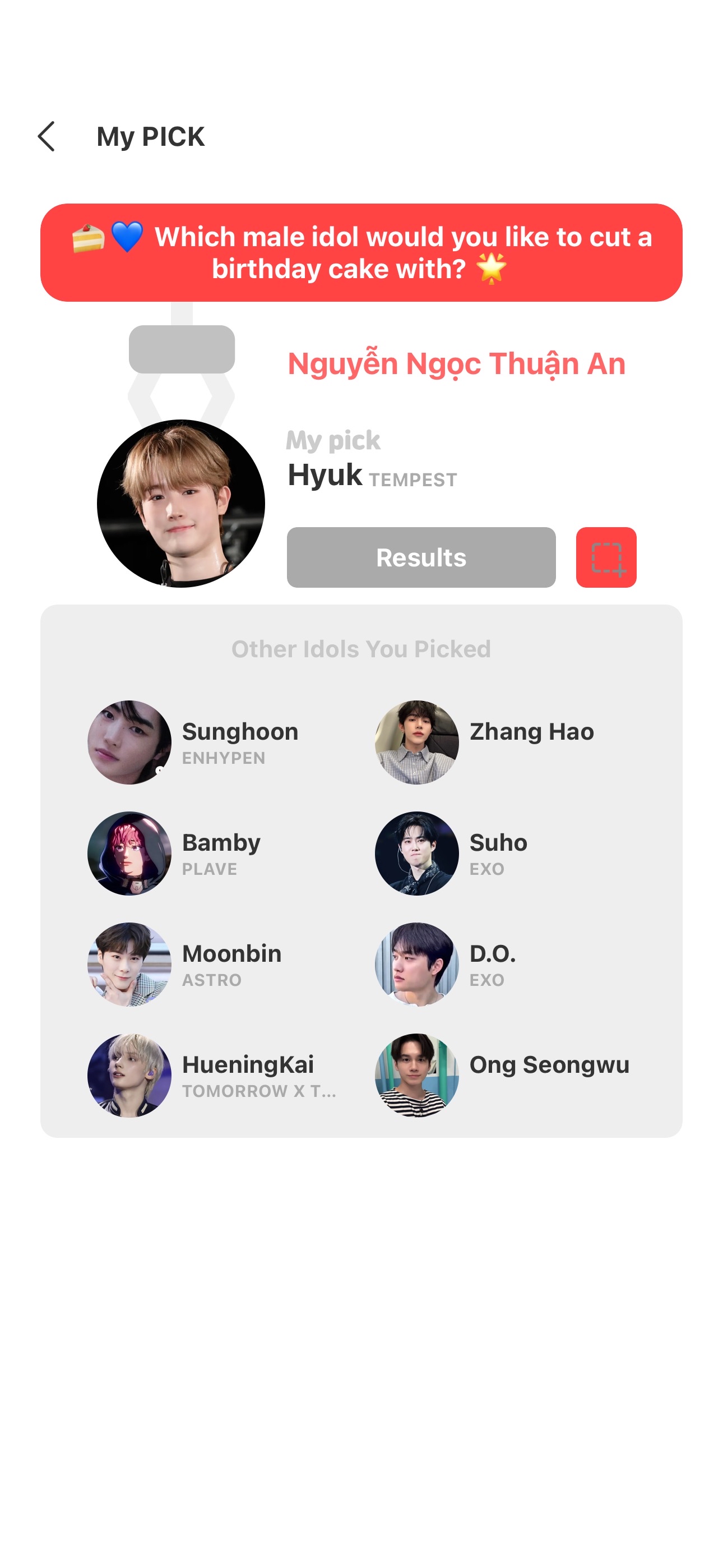 A moment captured by TEMPEST's fan