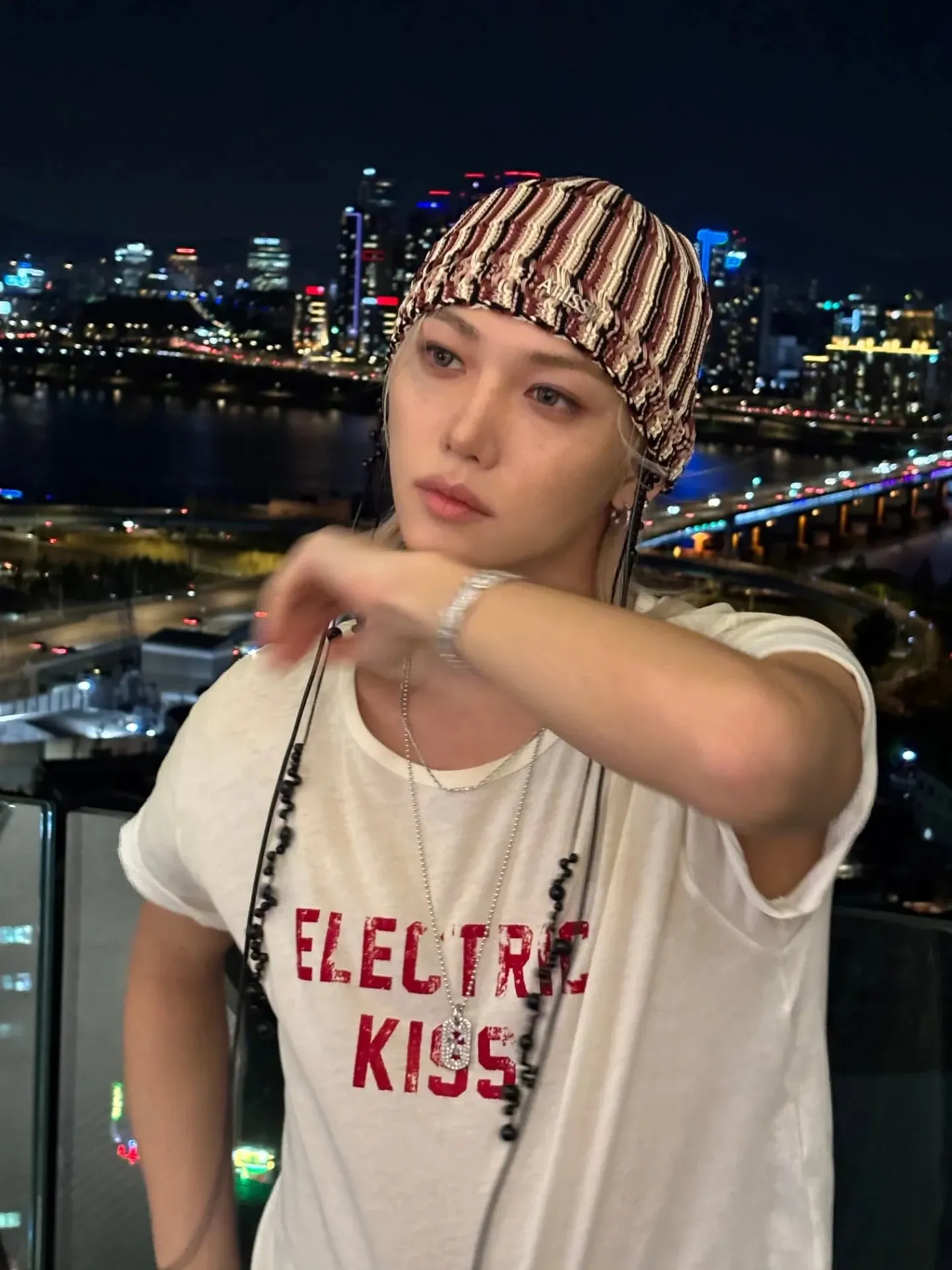 Recent activity shot of Felix (Stray Kids)