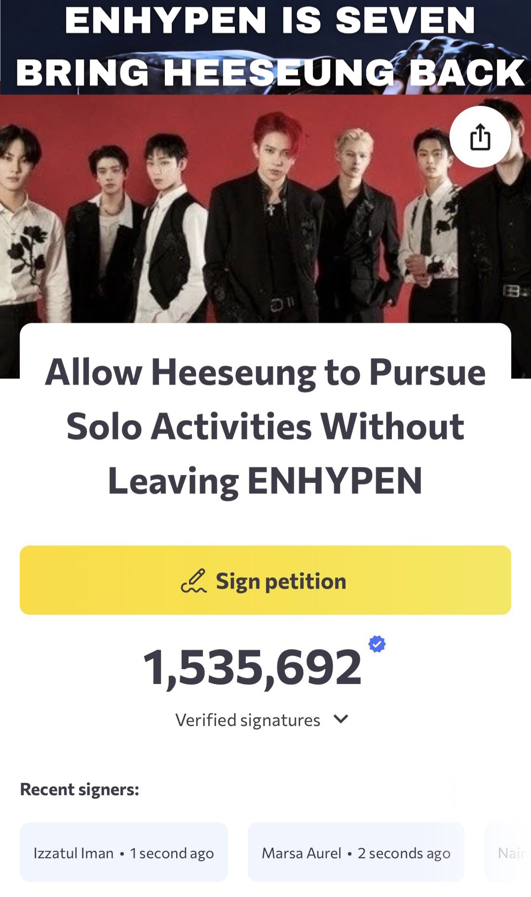 Latest photo of Heeseung