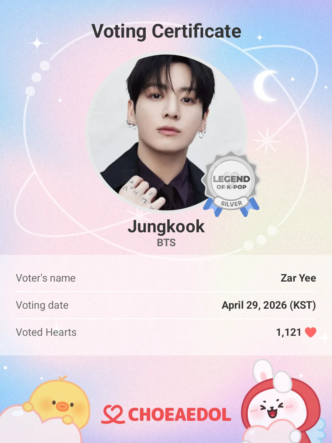 A moment captured by Jungkook (BTS)'s fan