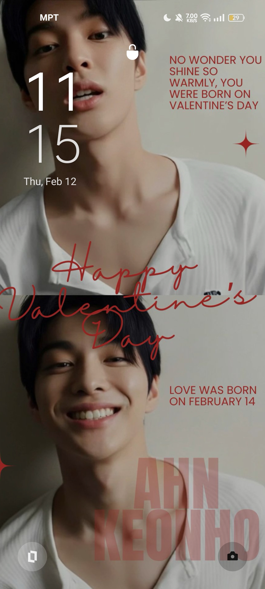 A heartfelt wallpaper shared by Keonho (CORTIS)'s fans