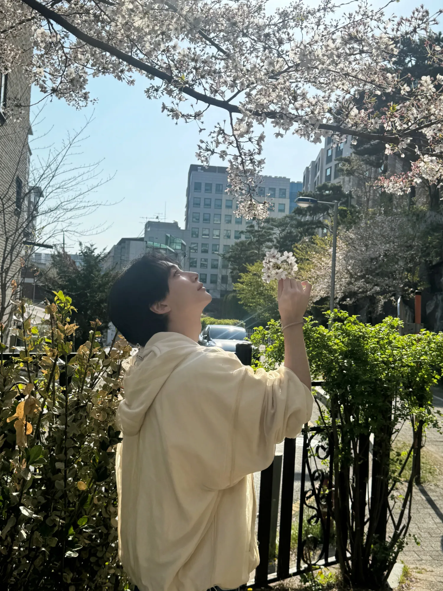 A moment captured by Jeonghan (SEVENTEEN)'s fan