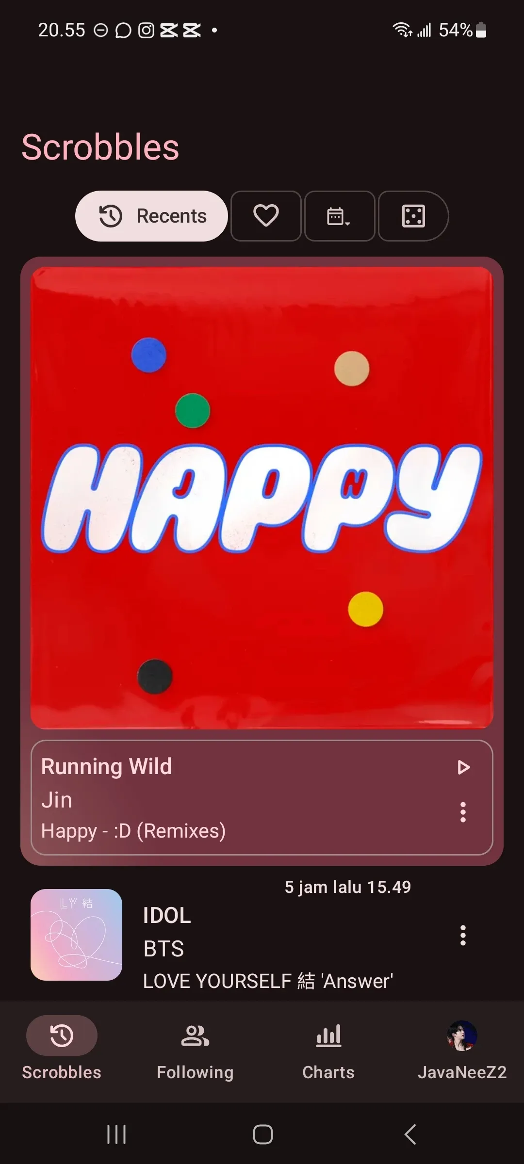 A heartfelt wallpaper shared by Jin (BTS)'s fans