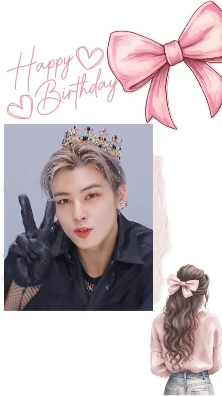 A heartfelt wallpaper shared by Eunwoo (ASTRO)'s fans