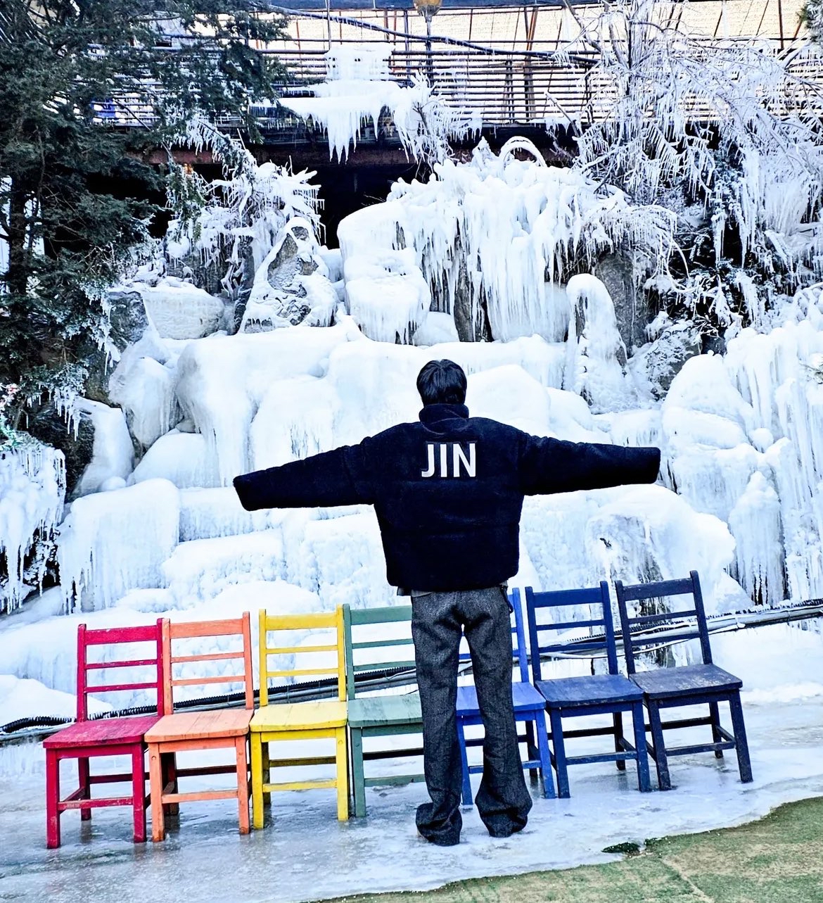 Jin (防弹少年团)粉丝拍下的瞬间