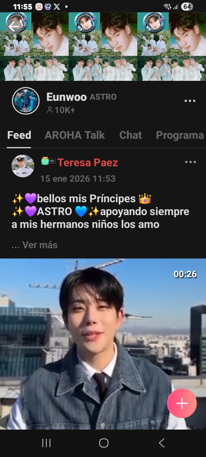 A moment captured by Eunwoo (ASTRO)'s fan