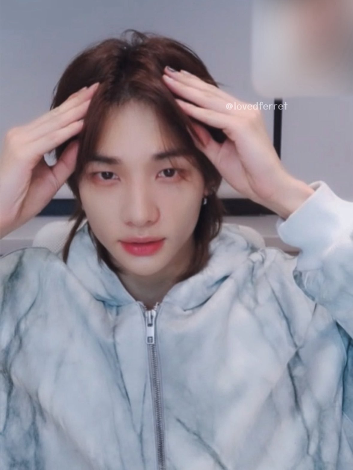 Recent activity shot of Hyunjin (Stray Kids)