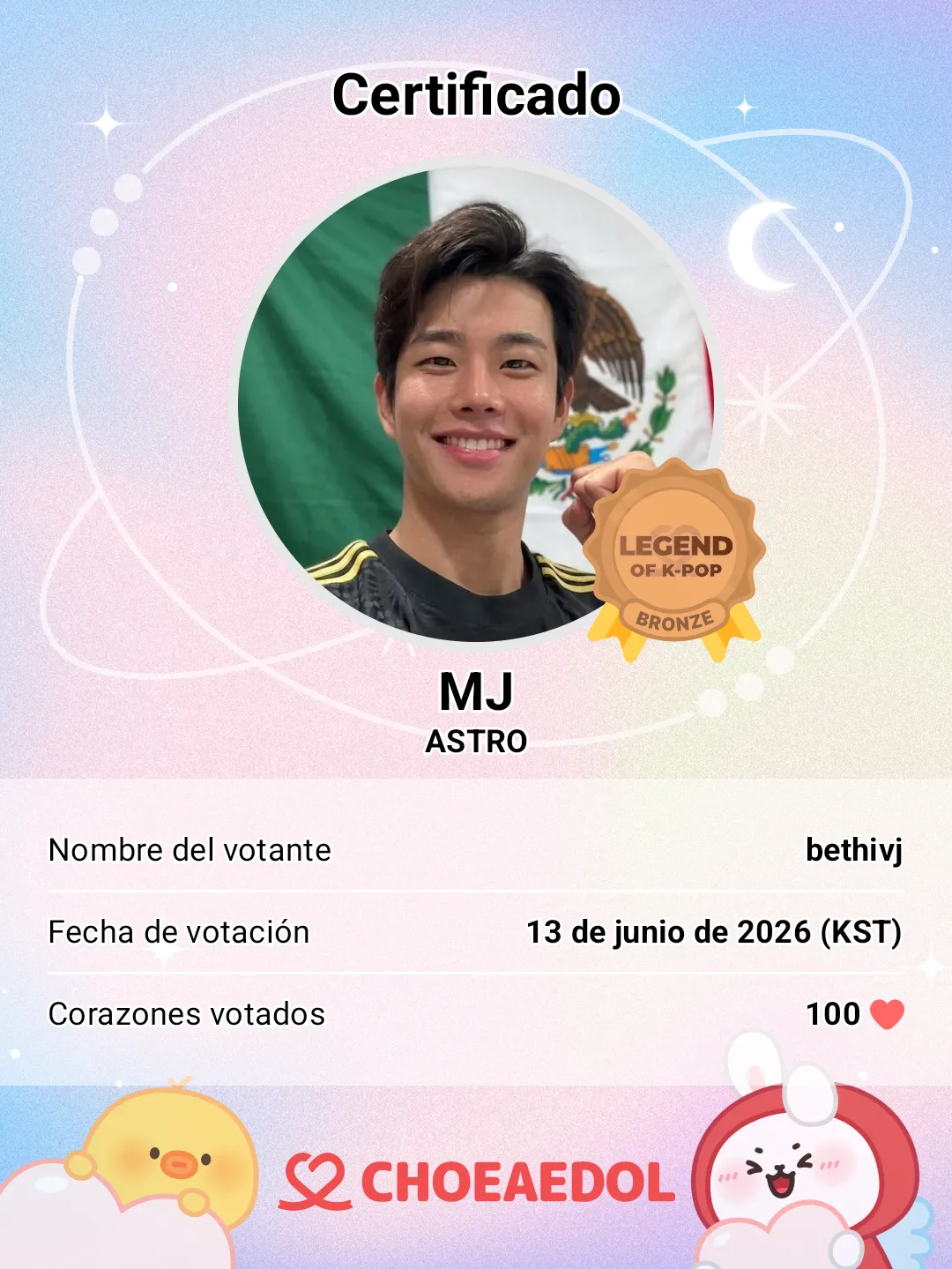 A moment captured by MJ (ASTRO)'s fan