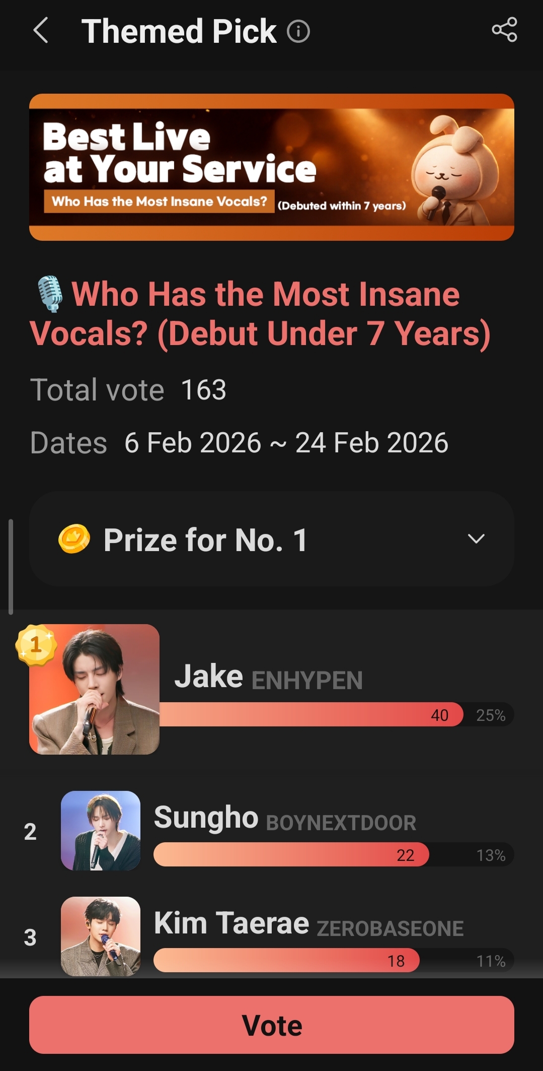 The most beloved wallpaper among Jake (ENHYPEN)'s fans