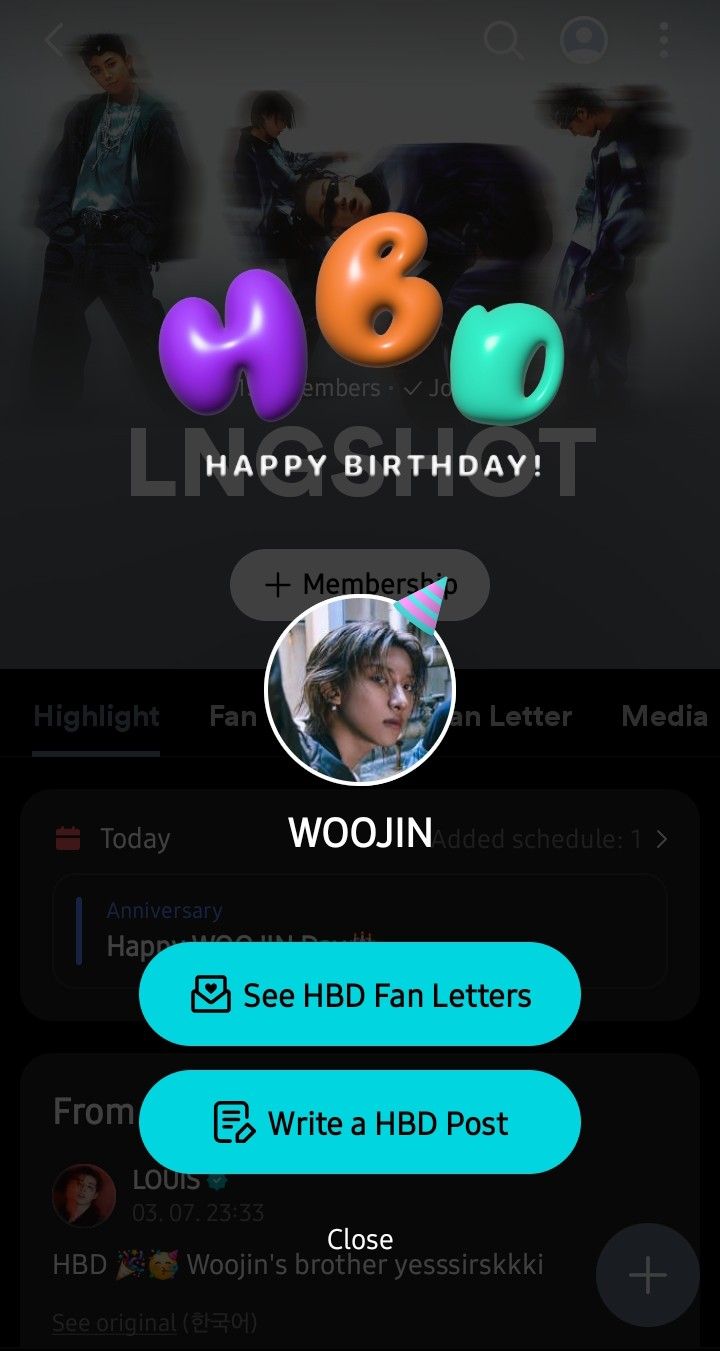 Latest photo of Woojin (LNGSHOT)