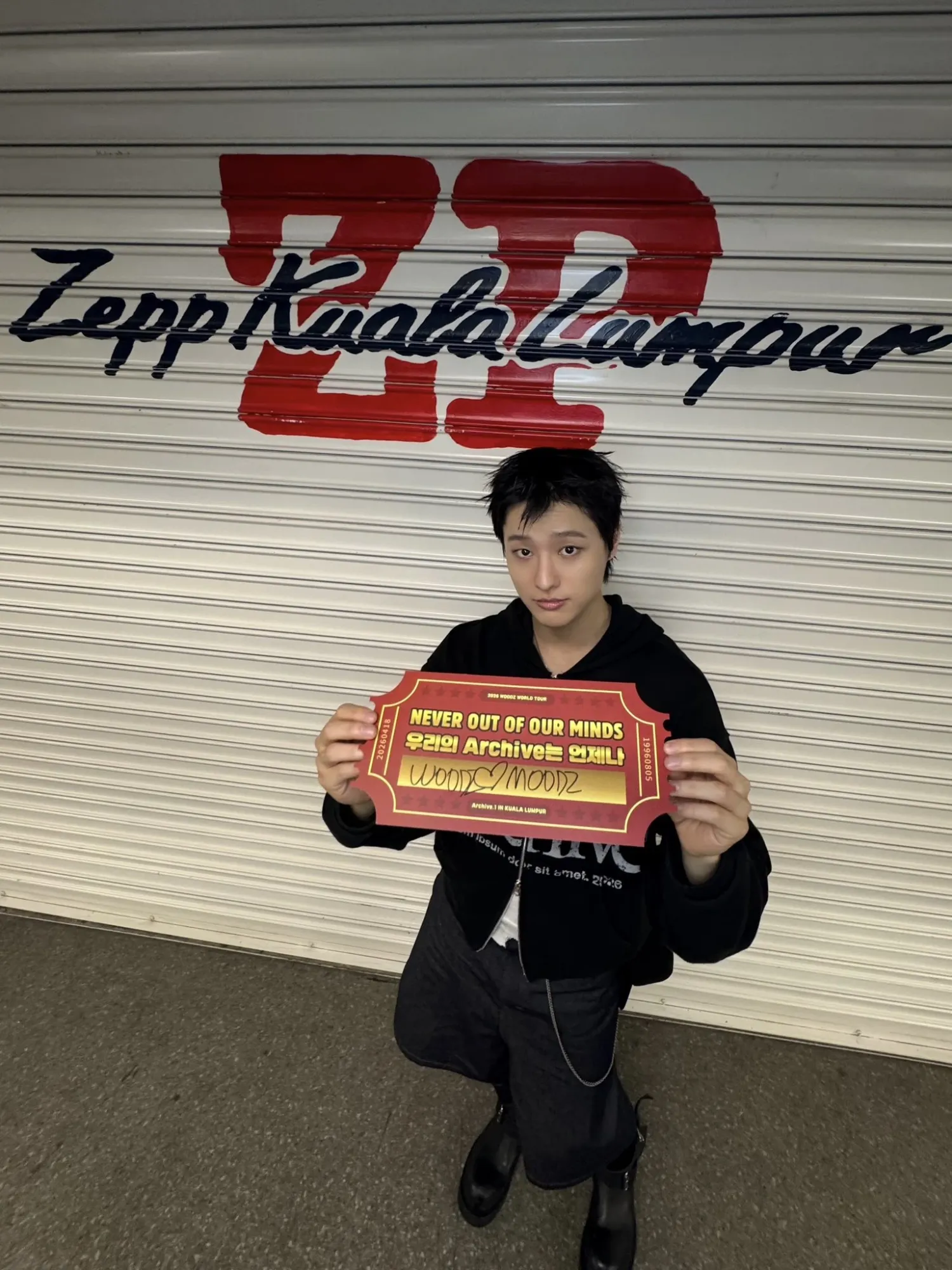 A moment captured by WOODZ's fan