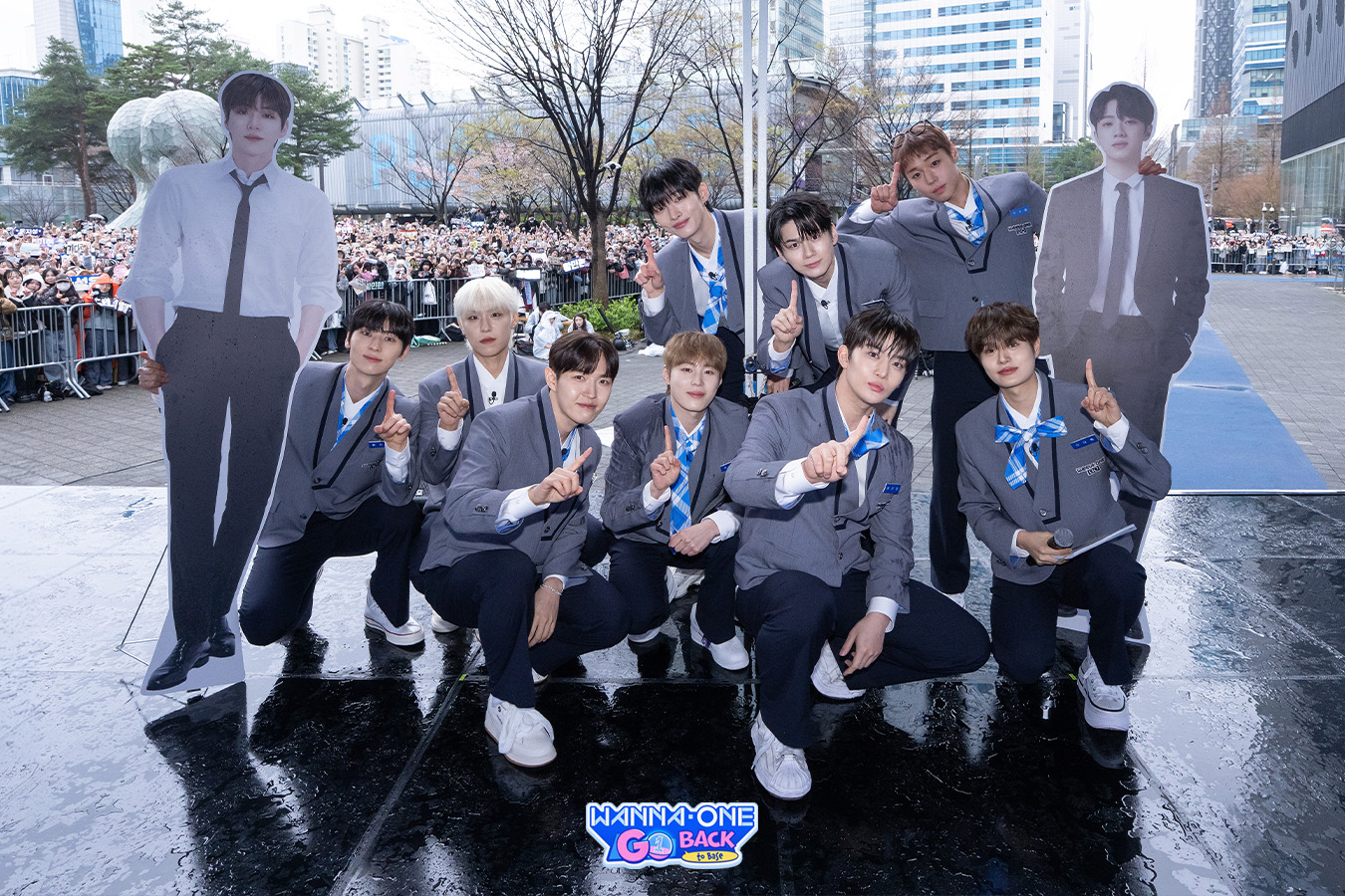 A moment captured by Wanna One's fan