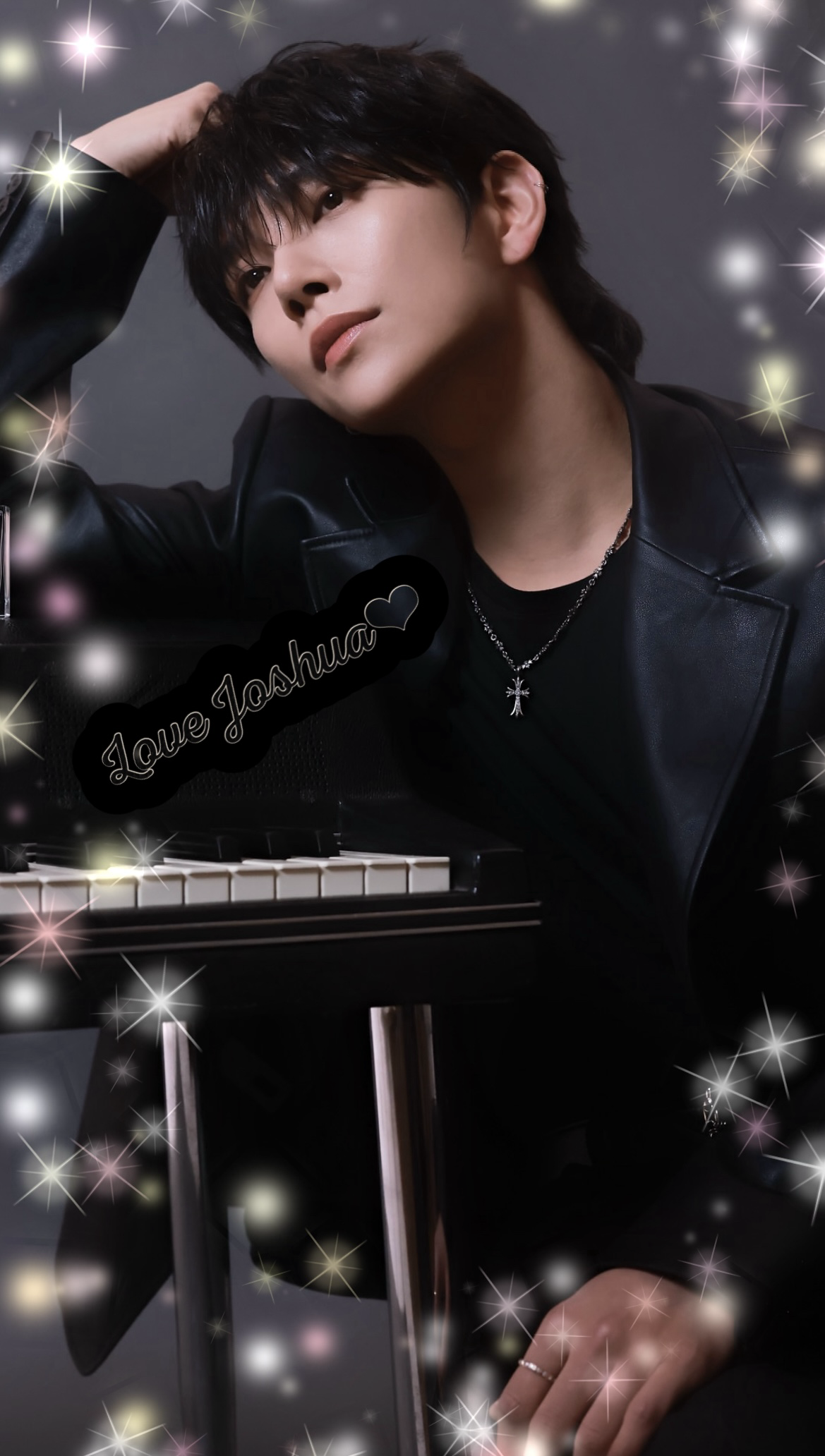 A heartfelt wallpaper shared by Joshua (SEVENTEEN)'s fans