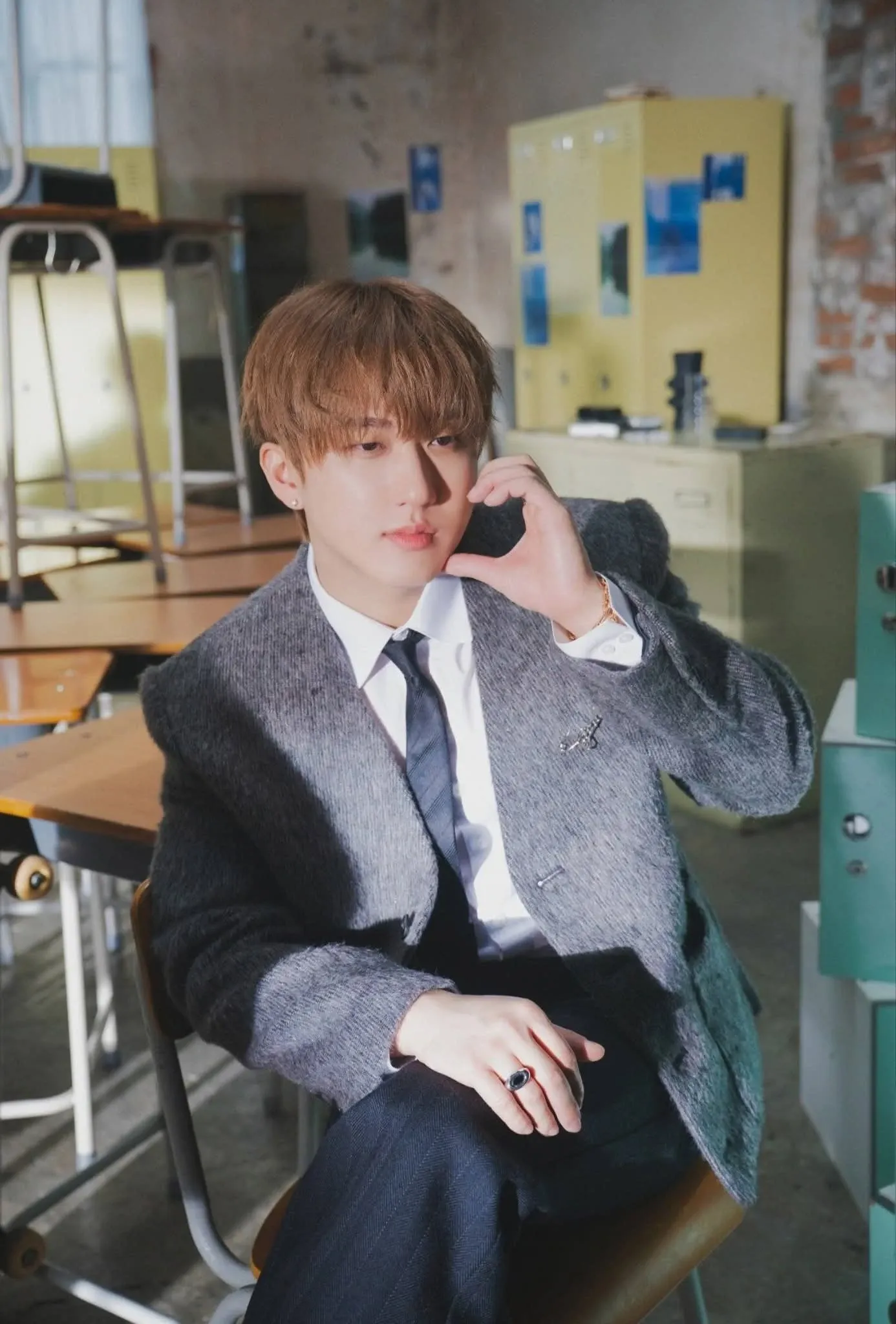 A moment captured by Changbin (Stray Kids)'s fan