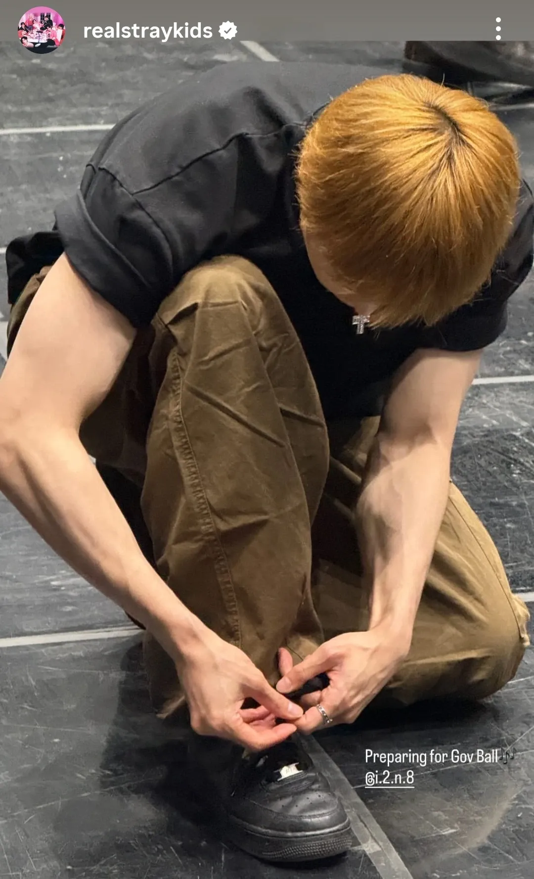 A moment captured by I.N (Stray Kids)'s fan