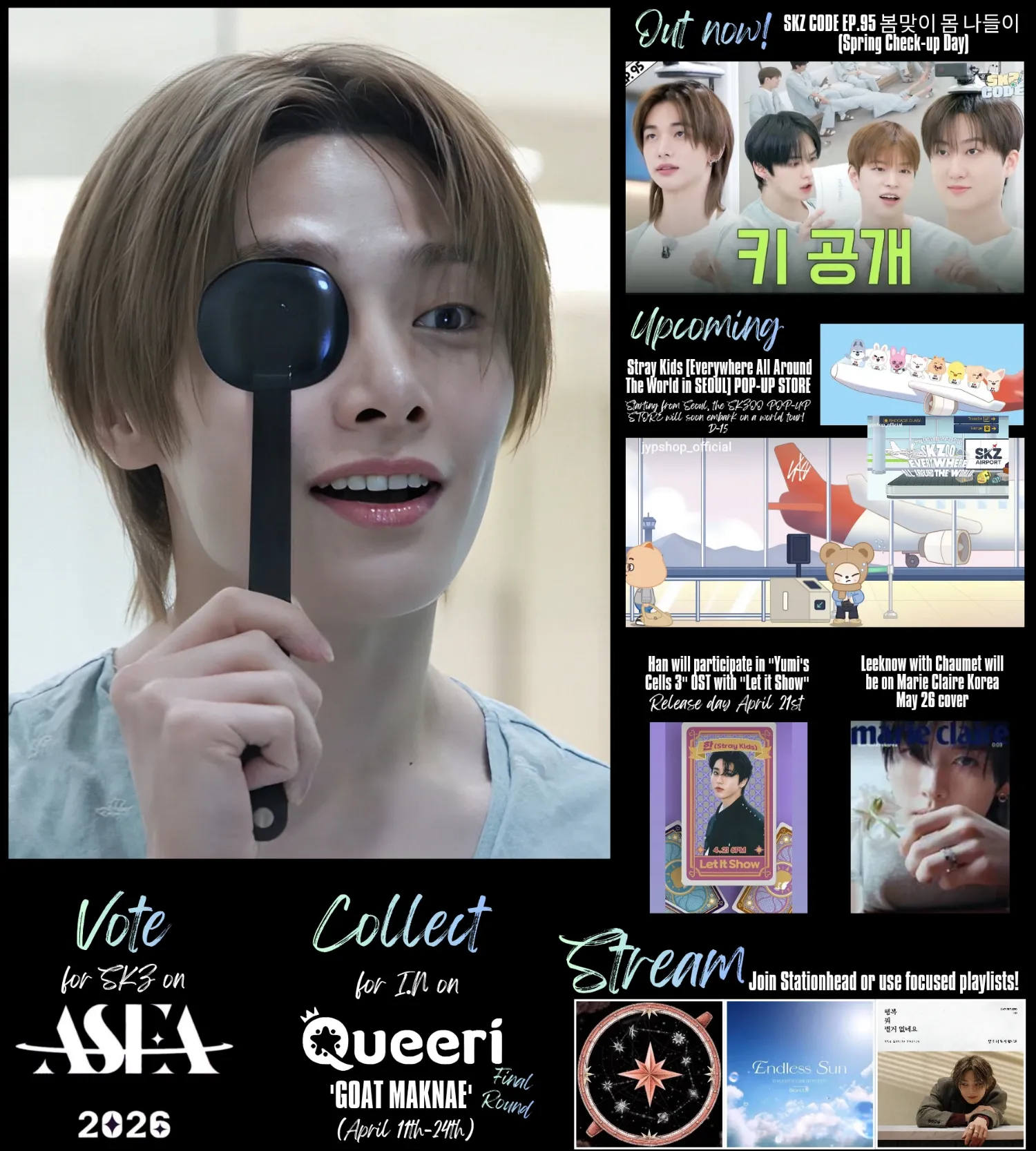 A moment captured by I.N (Stray Kids)'s fan