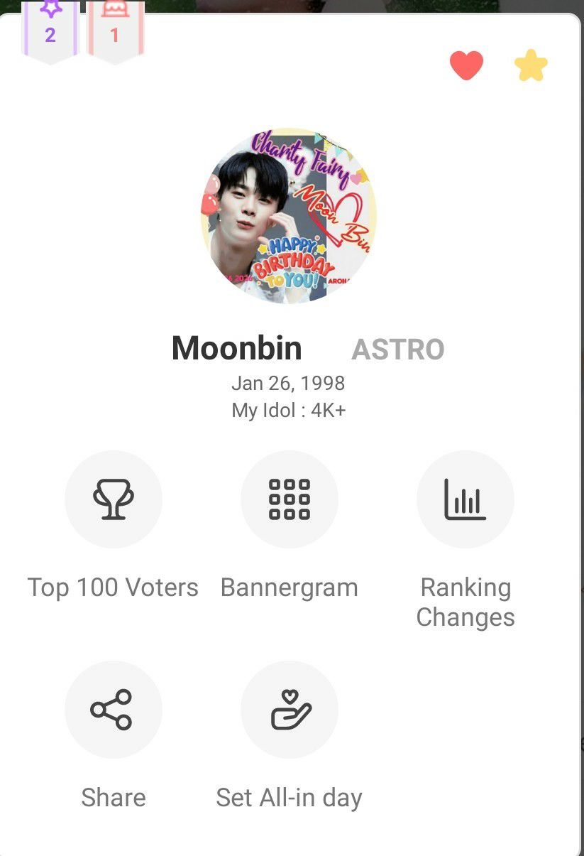 Recent activity shot of Moonbin (ASTRO)