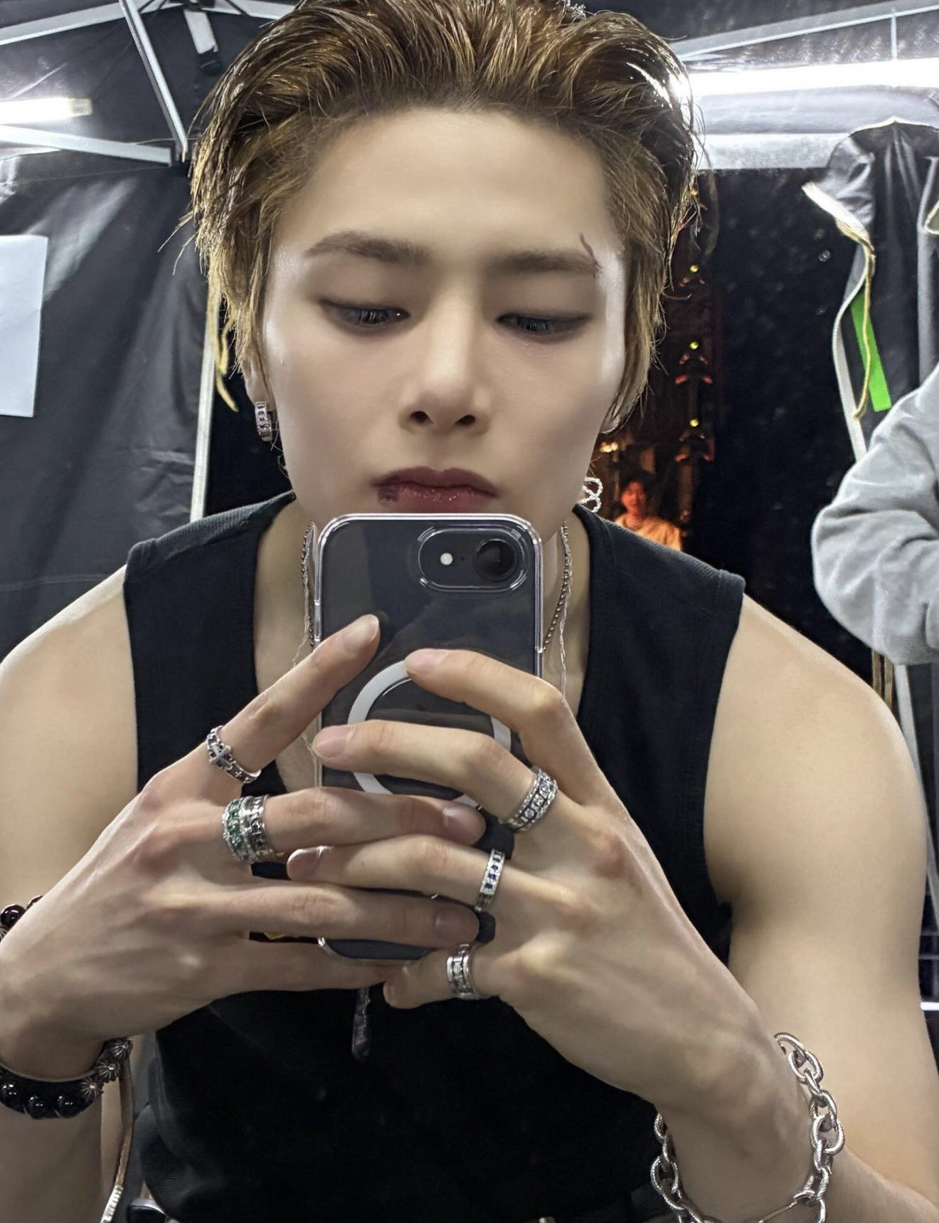 A moment captured by I.N (Stray Kids)'s fan