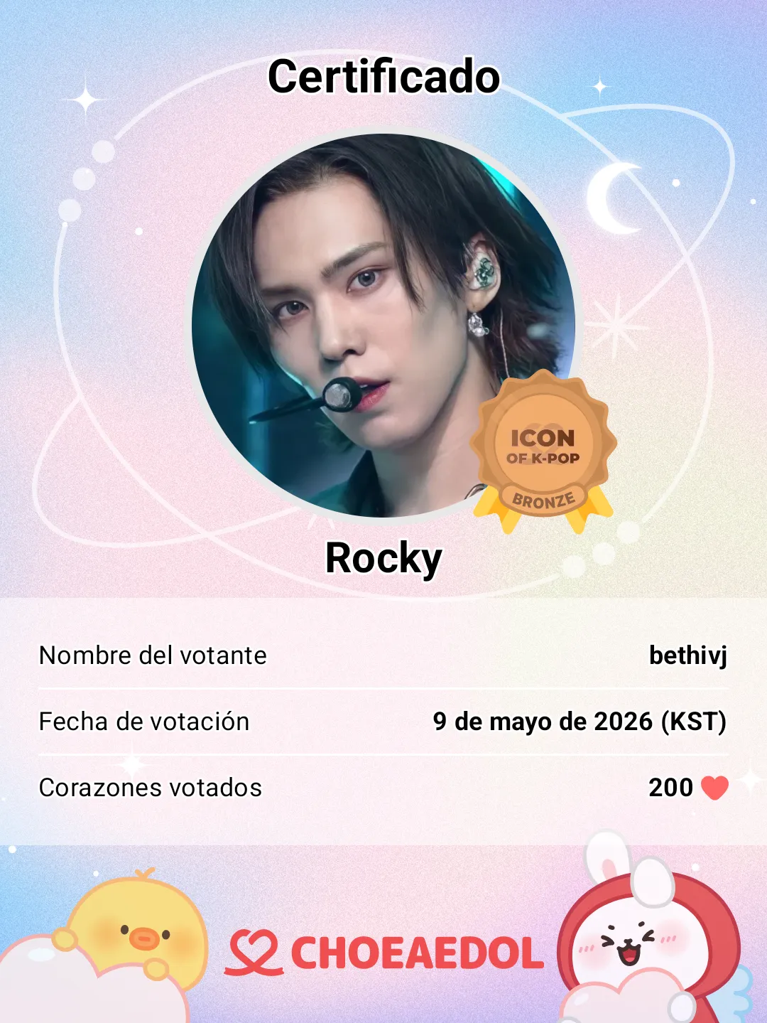 A moment captured by Rocky's fan