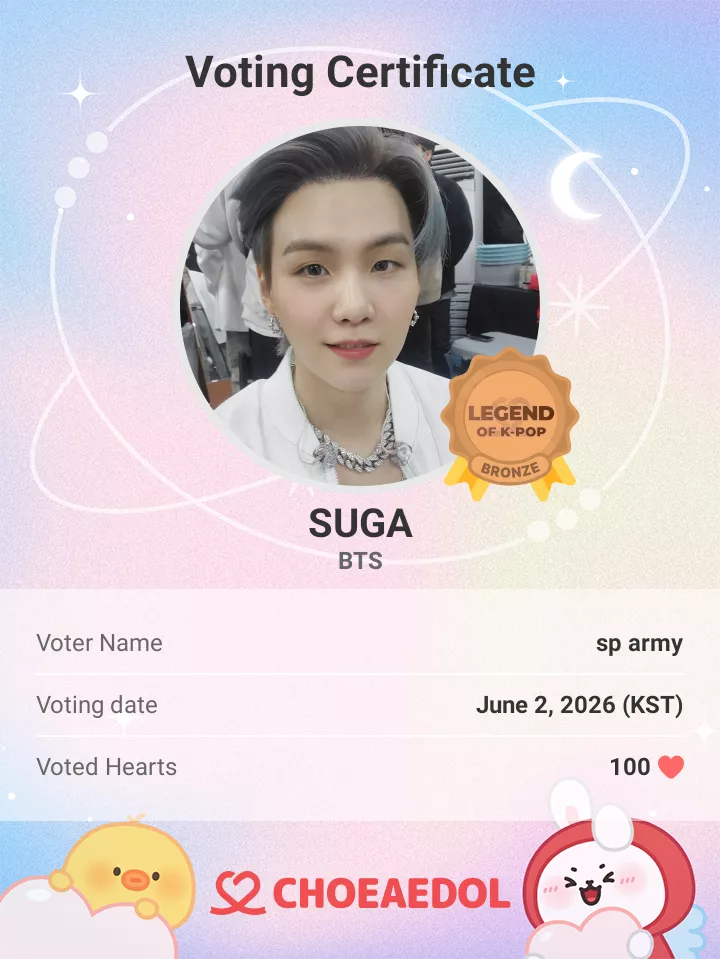 Foto aktivitas terbaru SUGA (BTS)