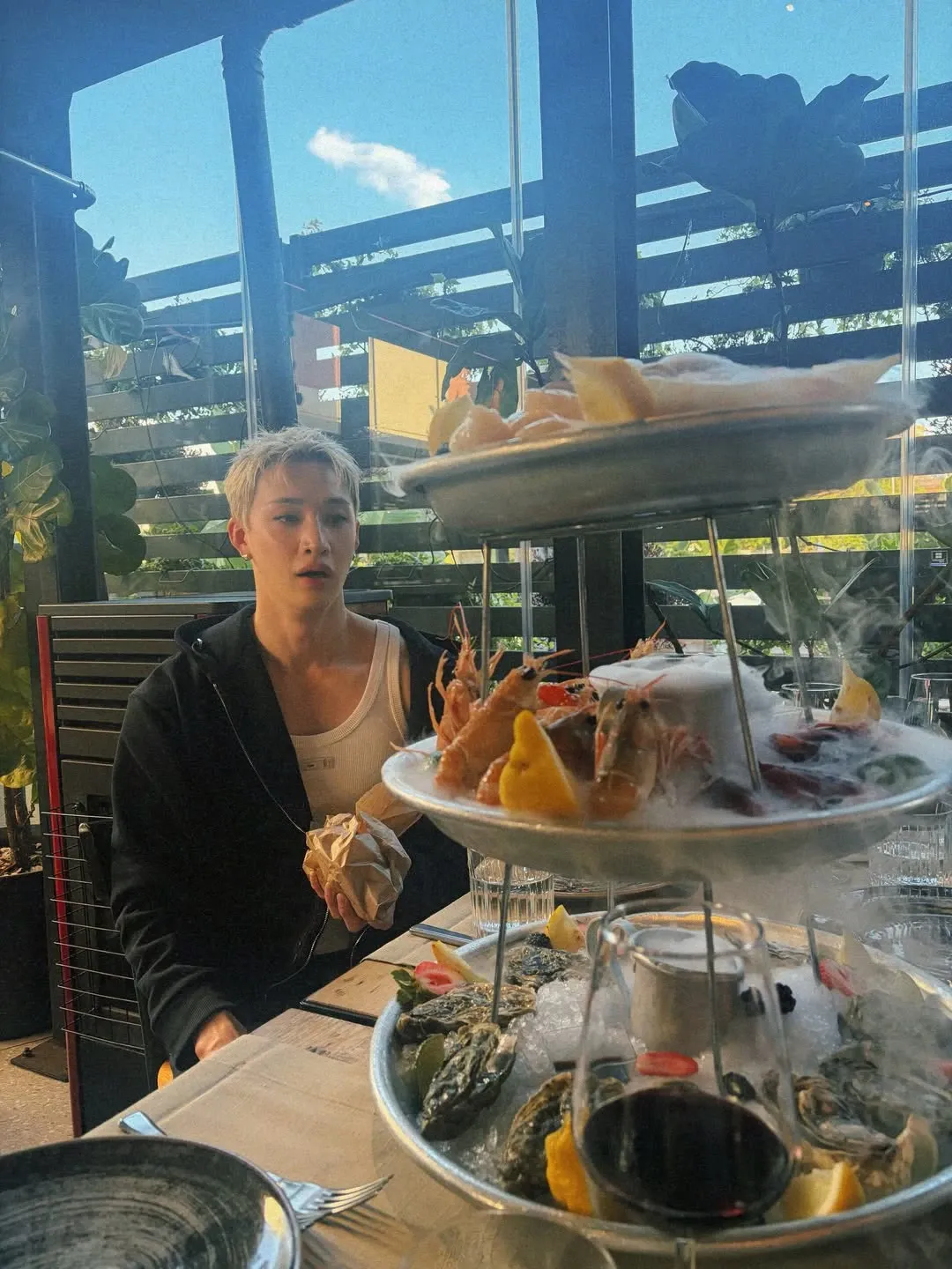 A moment captured by Bang Chan (Stray Kids)'s fan