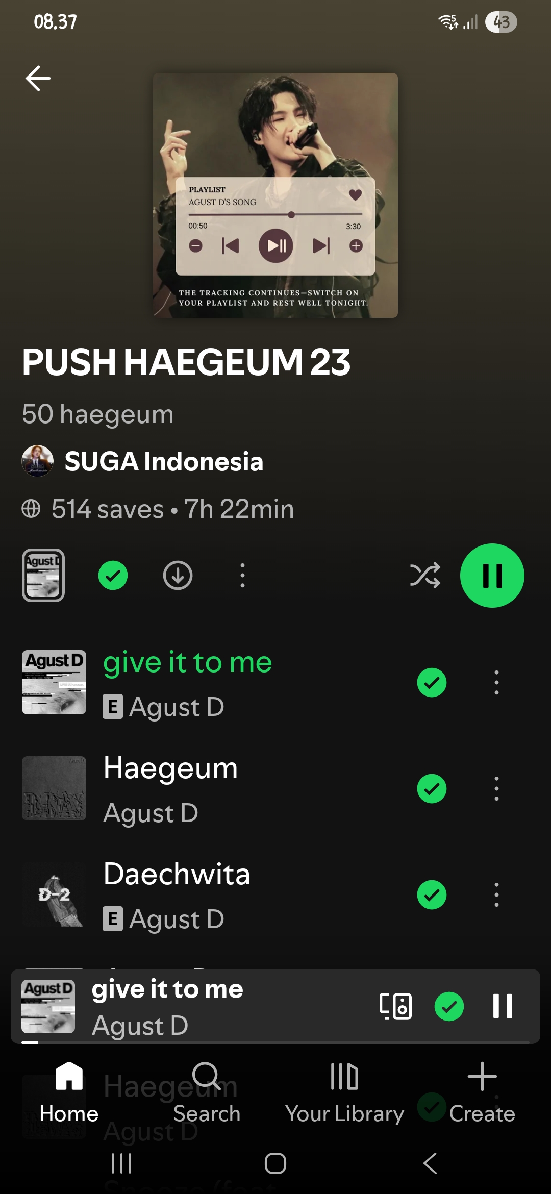 Fan-made special wallpaper for SUGA (BTS)