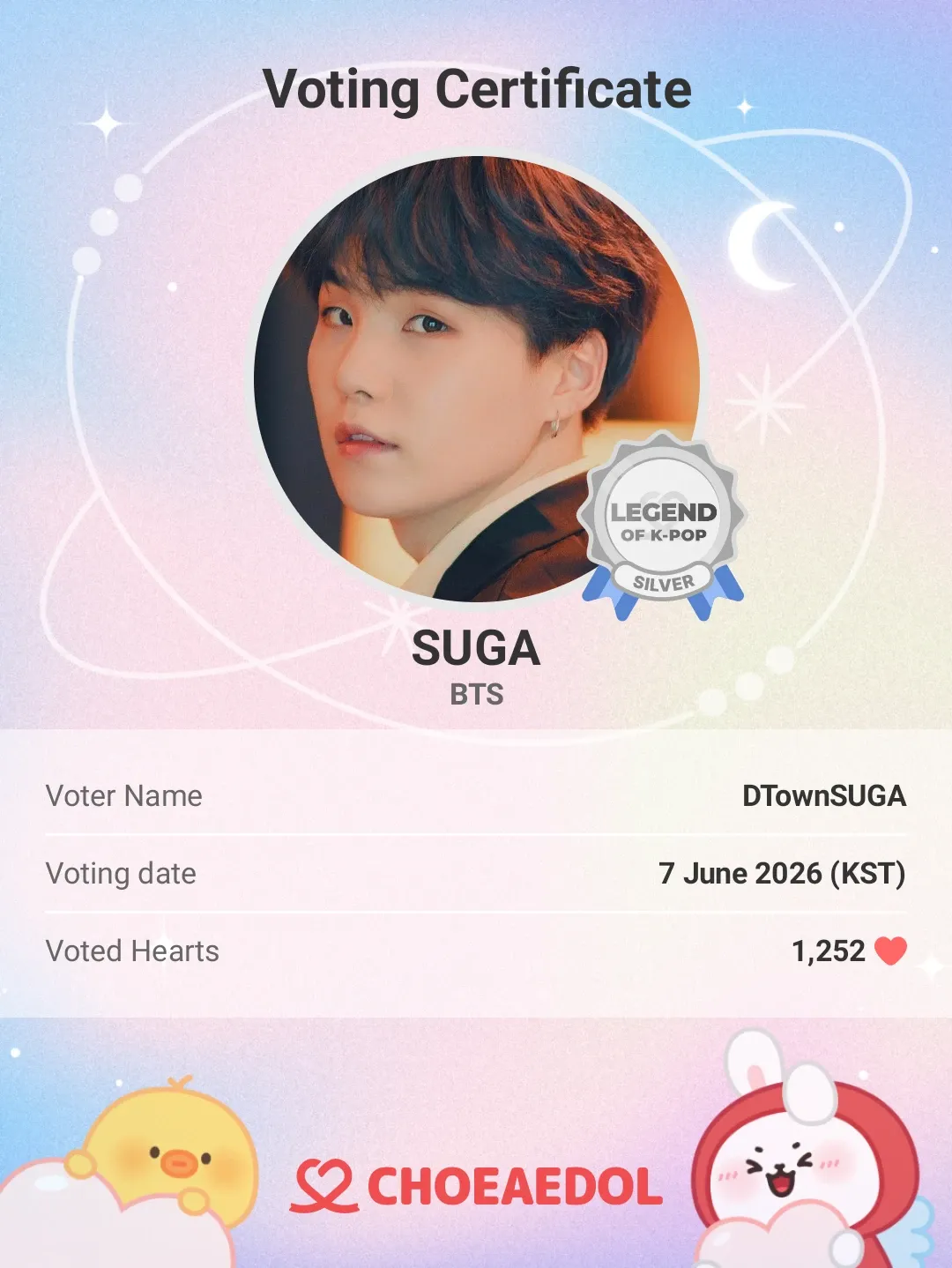 Latest photo of SUGA (BTS)