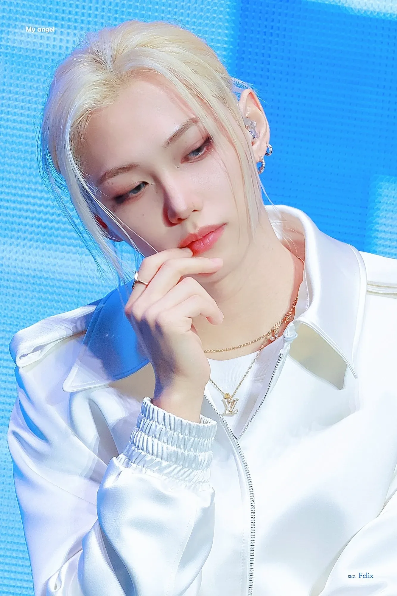 A moment captured by Felix (Stray Kids)'s fan