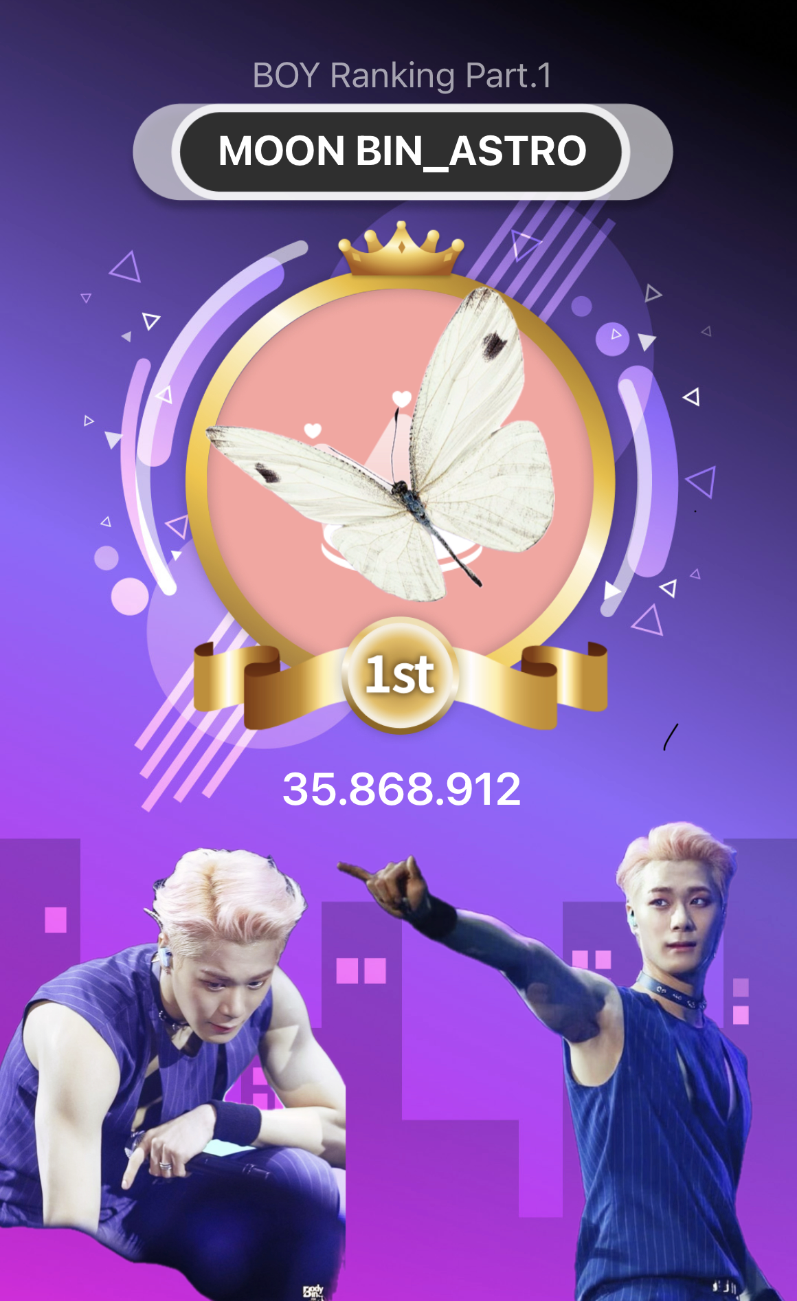 A moment captured by Moonbin (ASTRO)'s fan